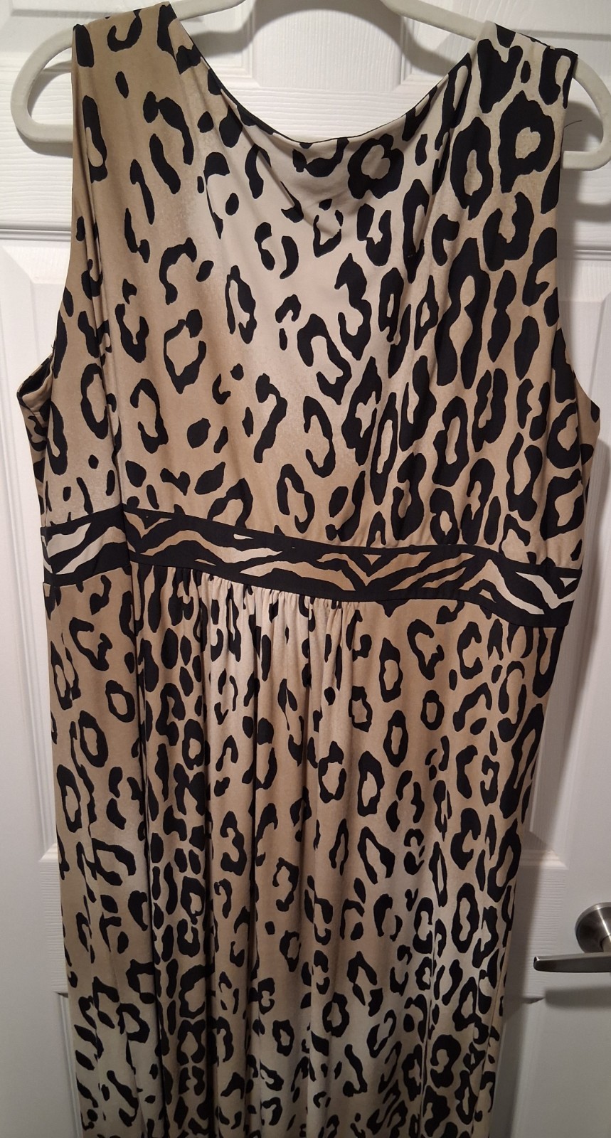 Sandra Darren Surplus Leopard Print Max Dress 24W Stretch Sleeveless