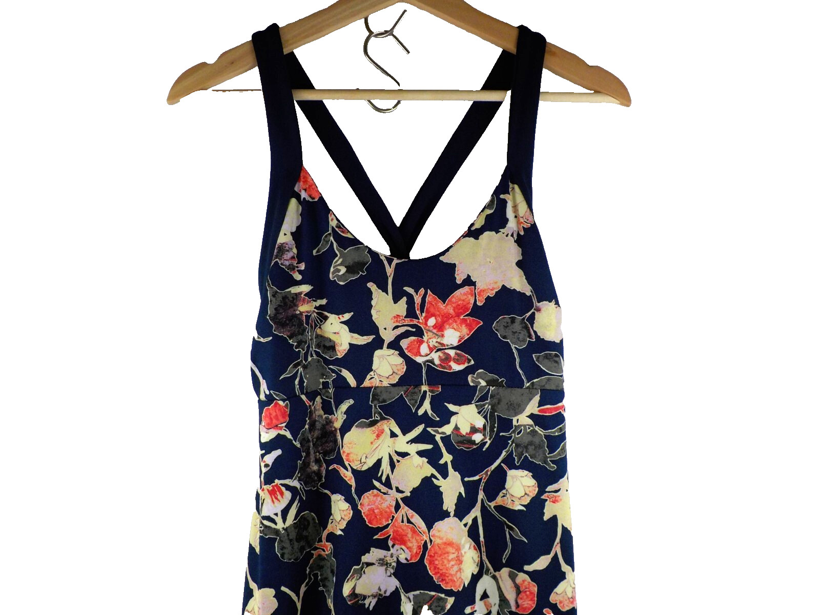Patagonia Floral Stretch Sporty Halter Cross Back Dress Size M
