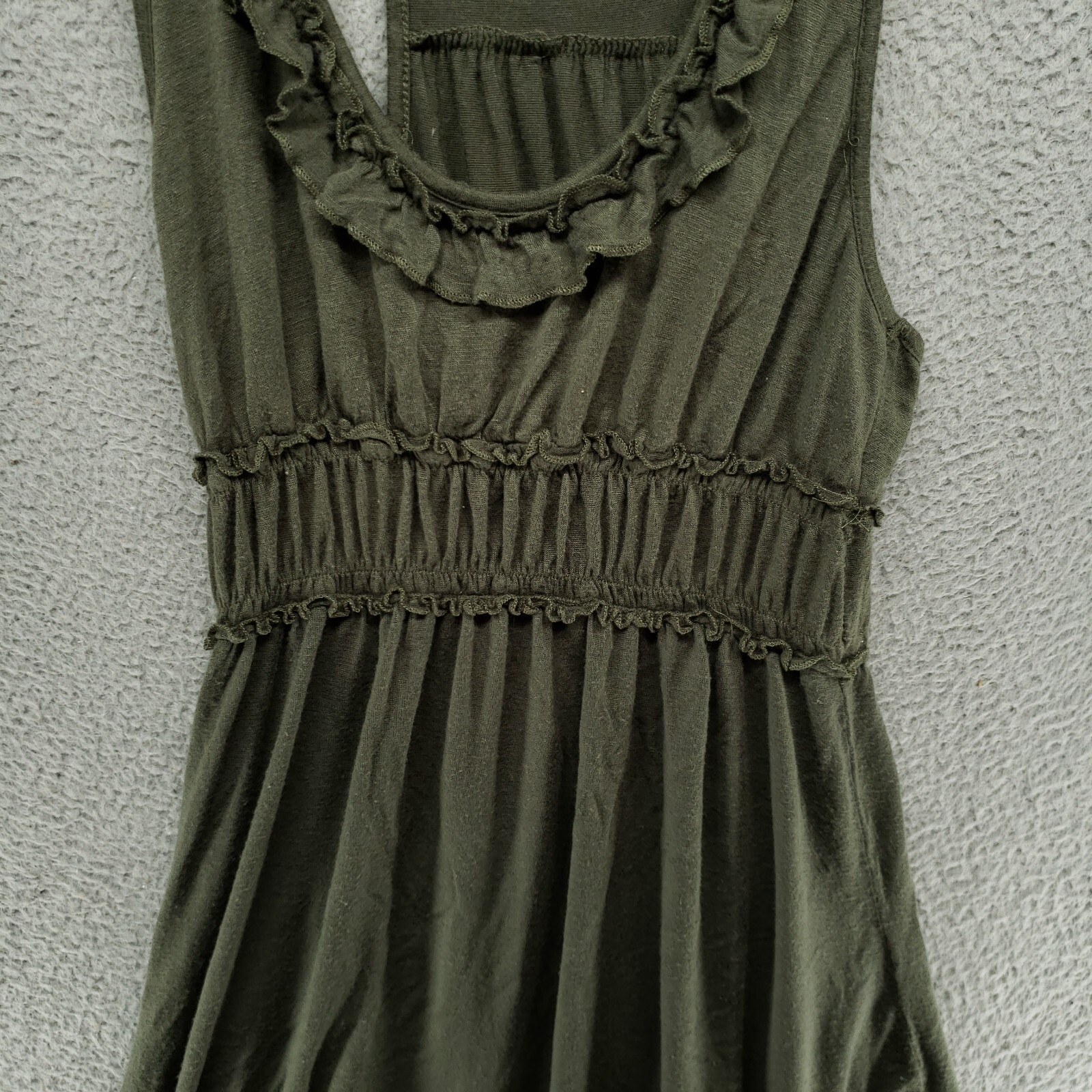Vintage Havana Womens M Ruffled Elastic Stretch Waist Sleeveless Dress