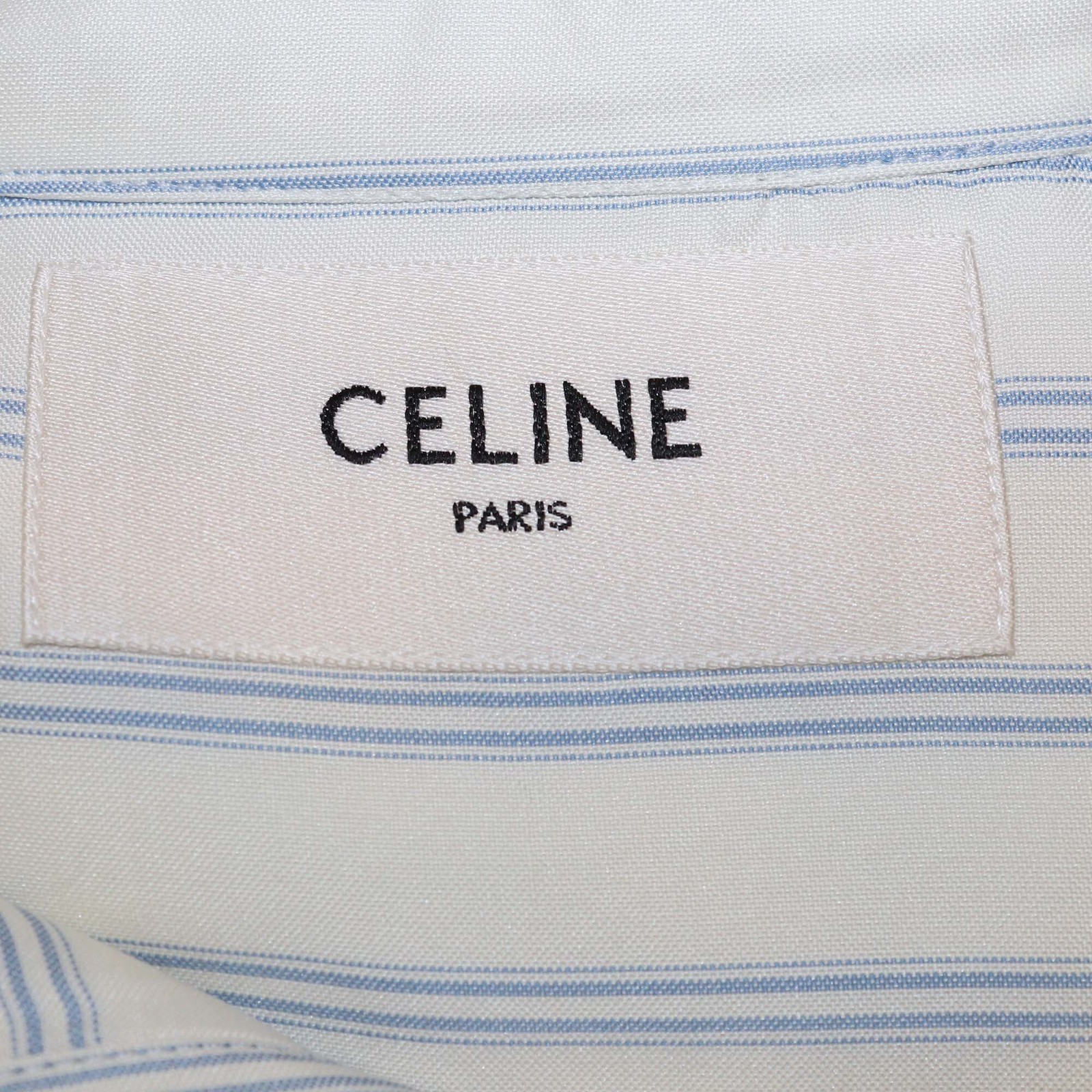 Celine White Silk Striped Tunic Three Quarter Sleeve Maxi Dress