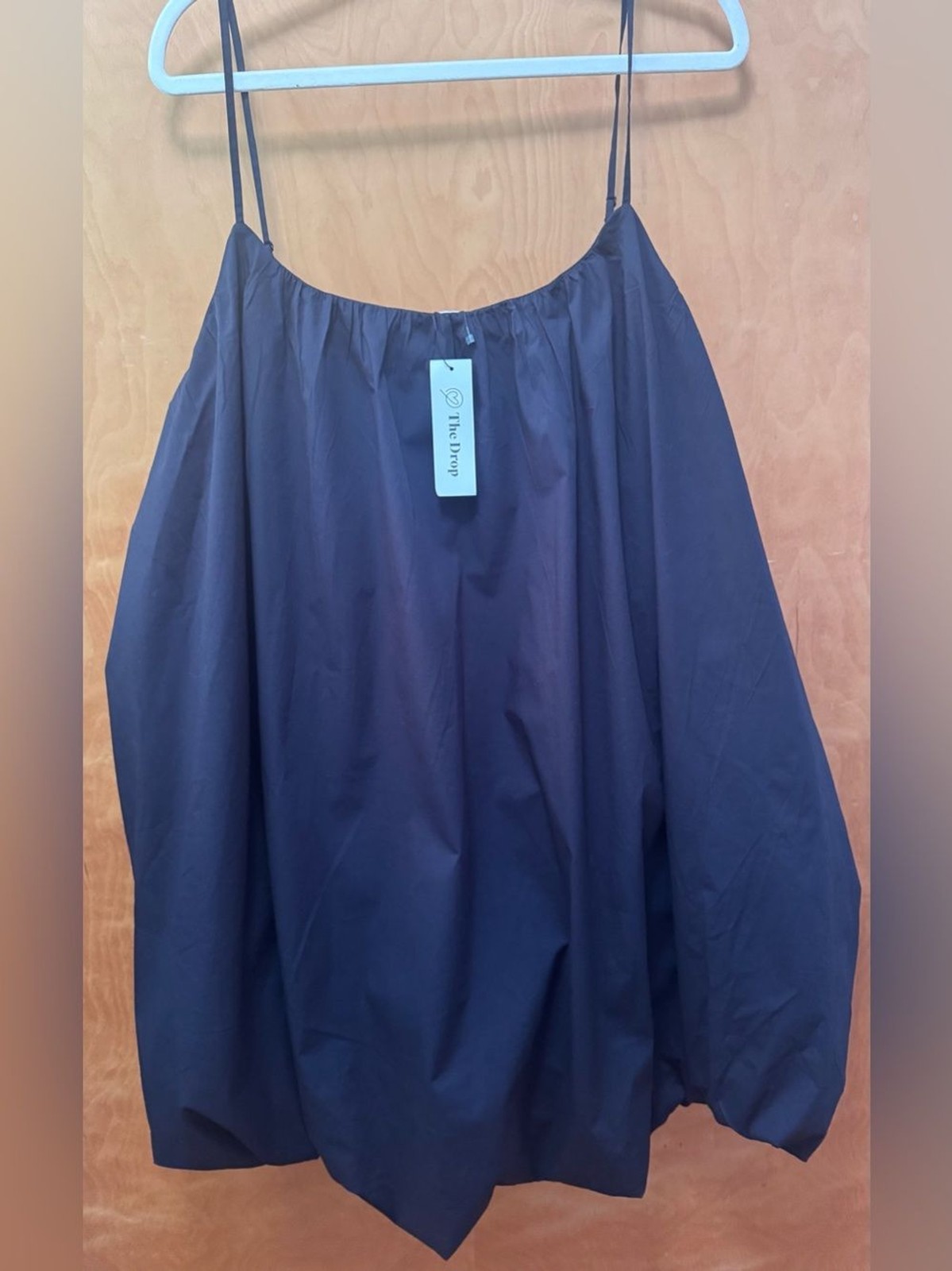 The Drop Black Bubble Hem Dress br with Adjustable Straps