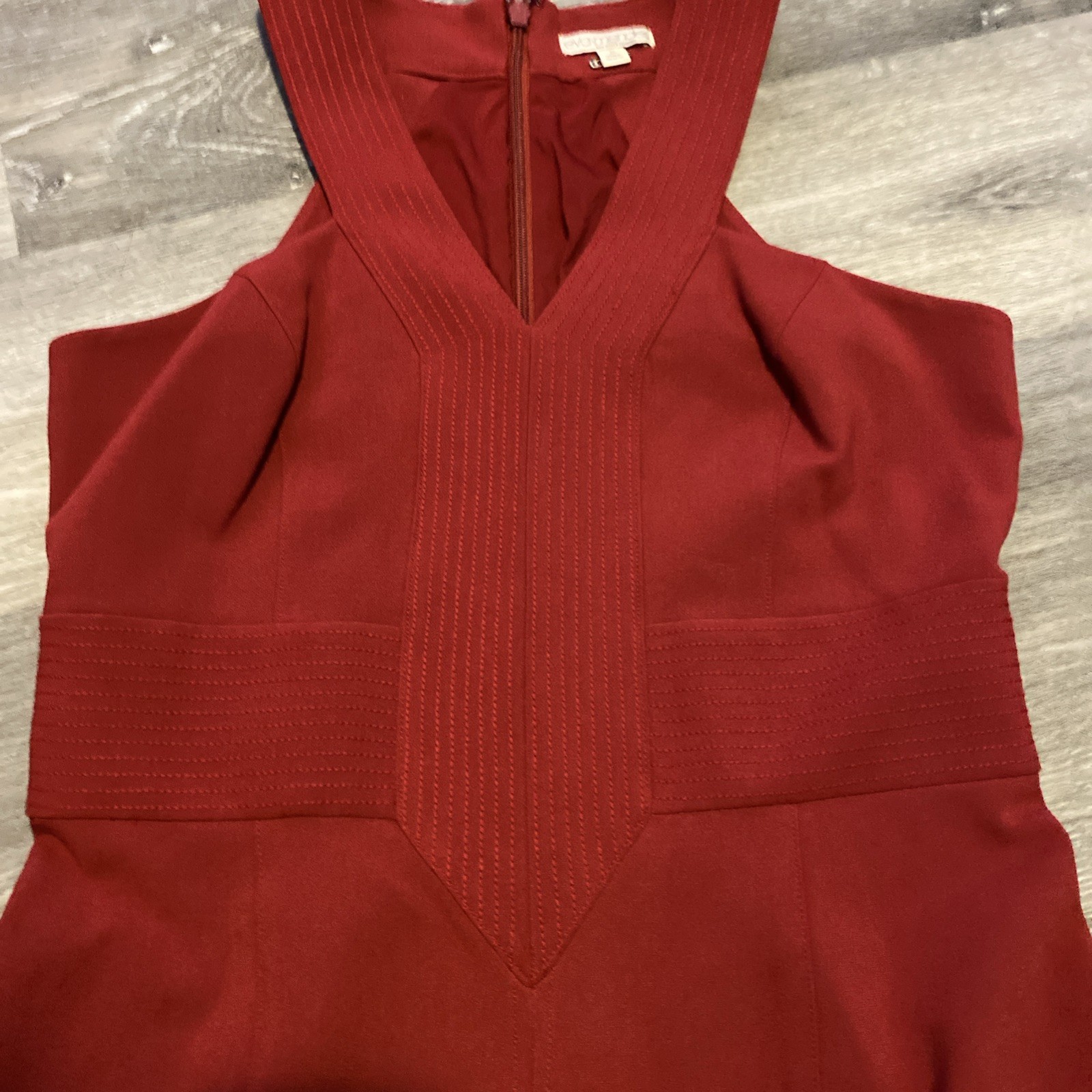 ***NWT***EVA MENDES FOR NEW YORK & COMPANY “MARISOL” MIDI RED DRESS SIZE 10
