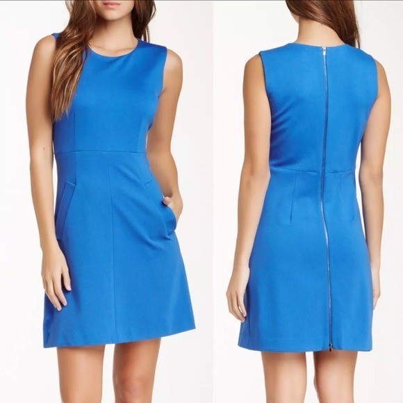 Diane von Furstenberg Carpreena Mini Blue Iris A-line Sheath Dress Size 4