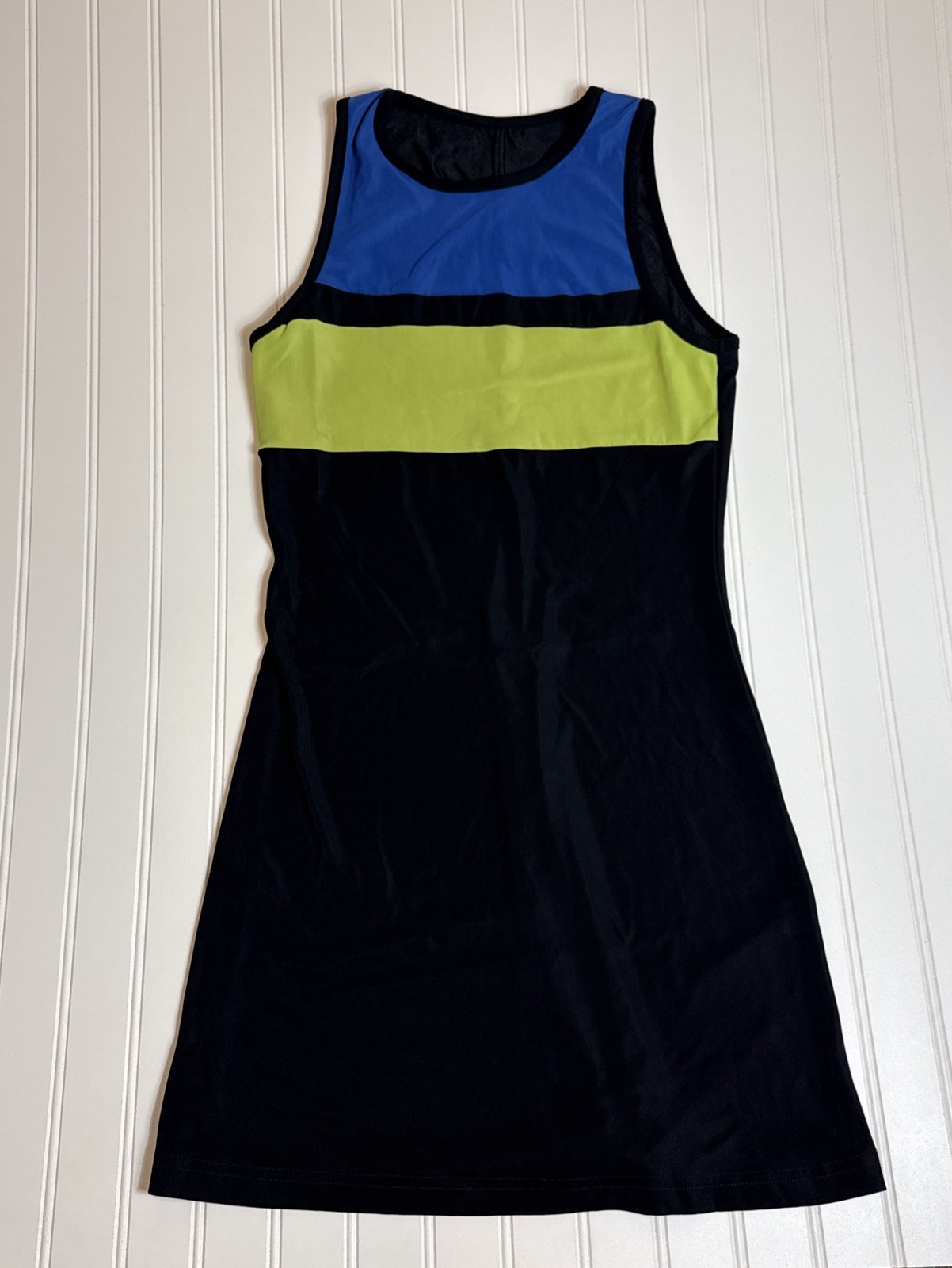 Women’s City Triangles Vintage 90’s Black Colorblock Mini Dress Size S Made USA