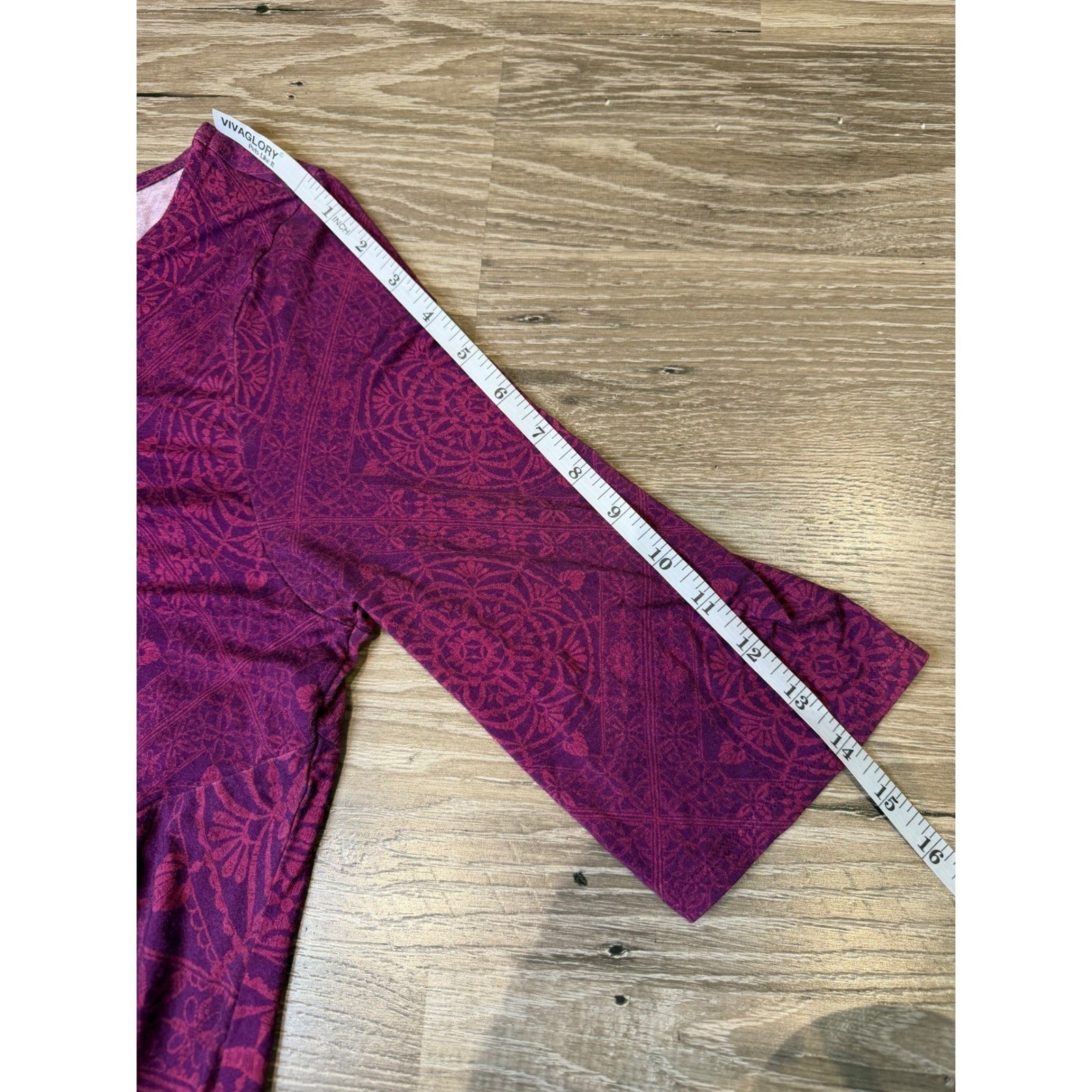 Soft Surroundings Tall Large Purple Mandala Print Maxi Dress Elbow Sleeve Summer