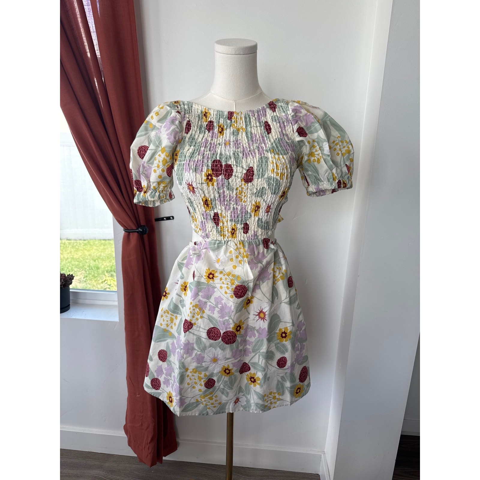 NWT Sabo Astra Cut Out Sundress Floral Fairycore Garden Party