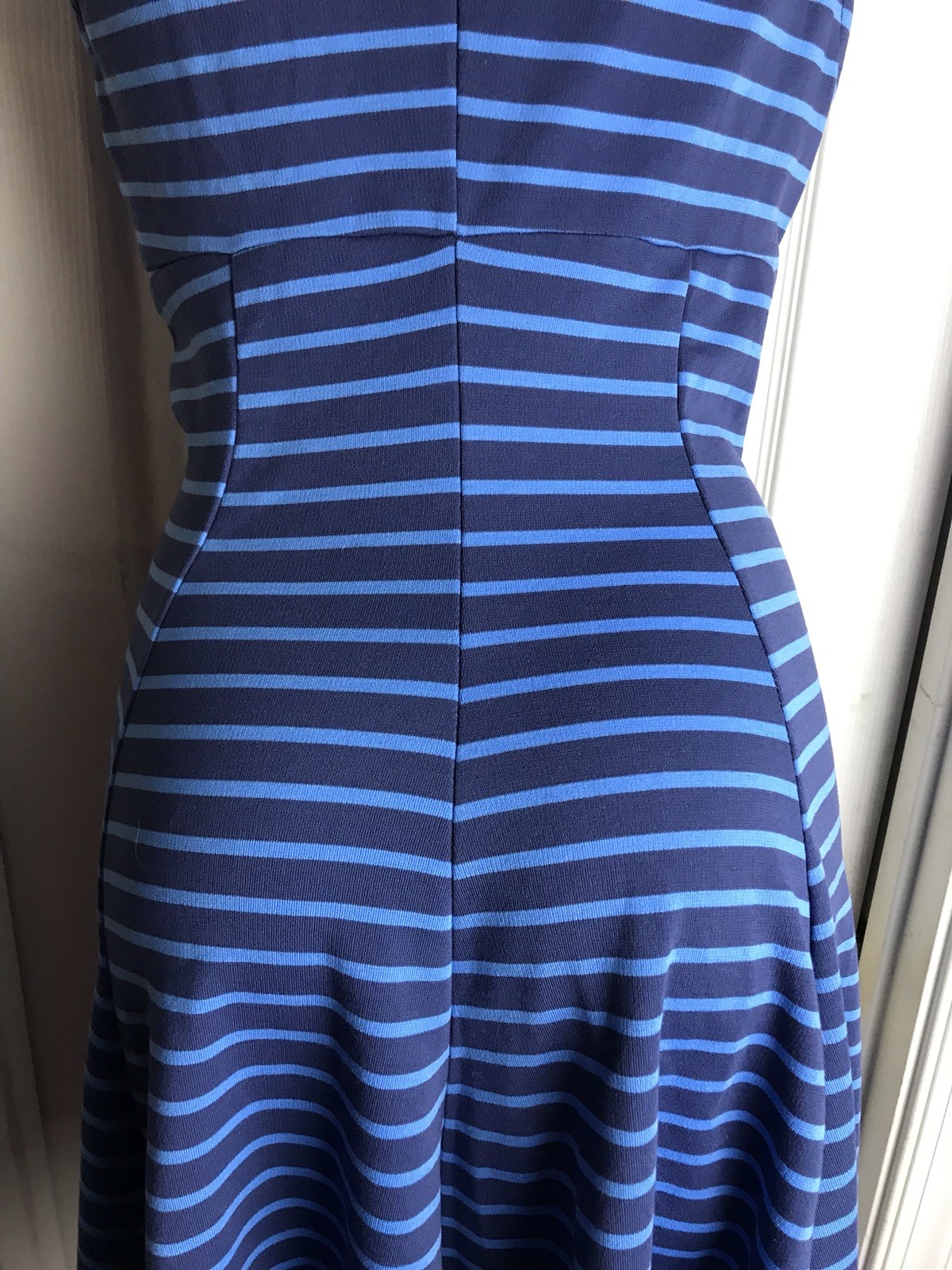 NEW Peter Som for Design Nation Blue Striped A-Line Dress Size 8