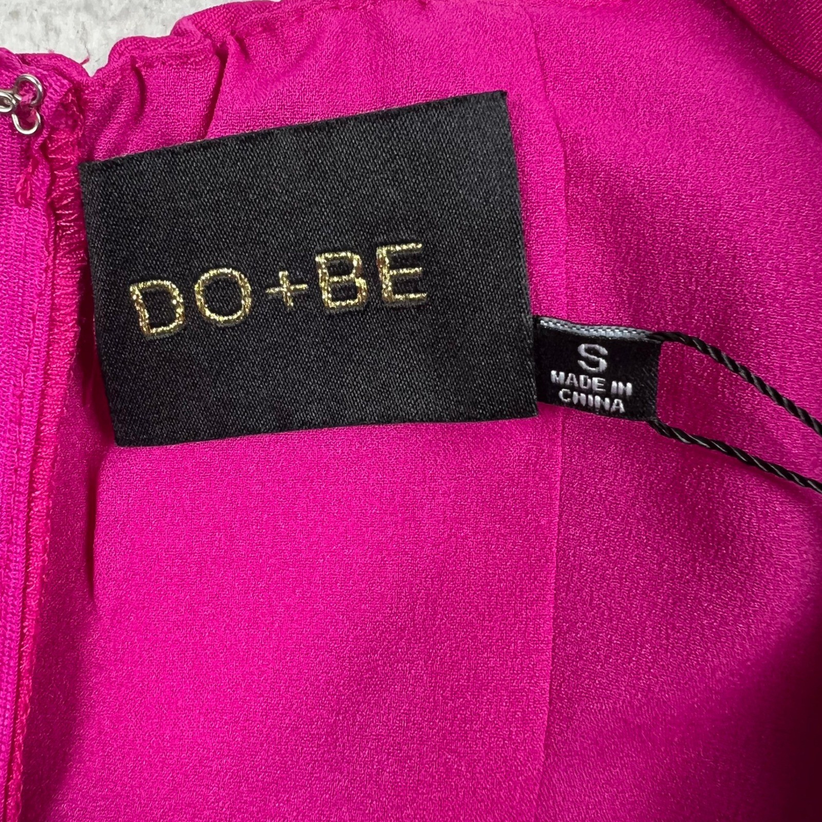 NWT DO+BE Mini Dress Small Magenta Puff Sleeve Sweetheart Neckline Barbiecore