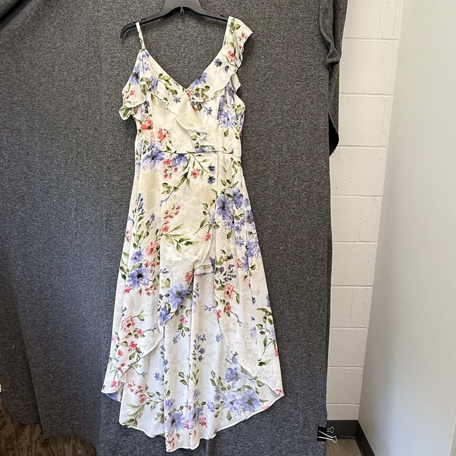 Fairycore Floral Romper Dress 17 Garden Party Ruffle High Low Wedding Romantic