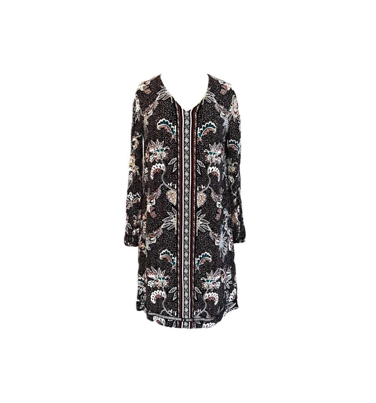women: CATO Embroidery Openwork Cold Shoulder Sleeve Dress – Size Medium