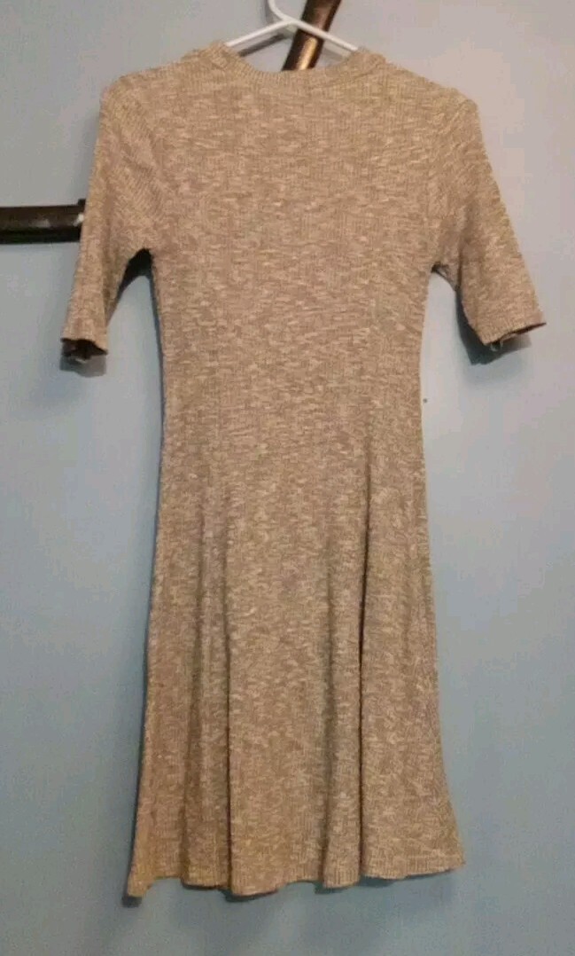 Aiden Y Gray Thin Knit Slimming Sweater Dress Womens Size M
