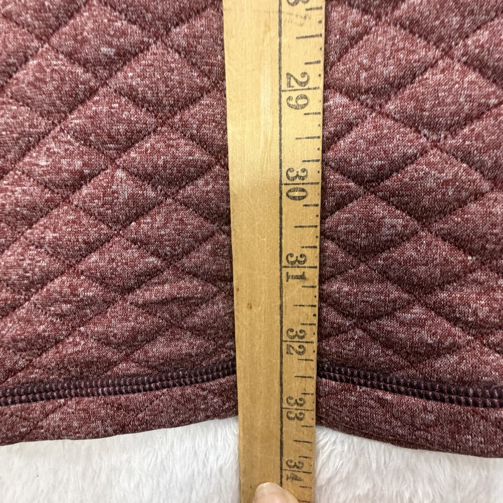 Smartwool Size Large Diamond Peak Wool-Blend Quilted Dress Eggplant Outdoor