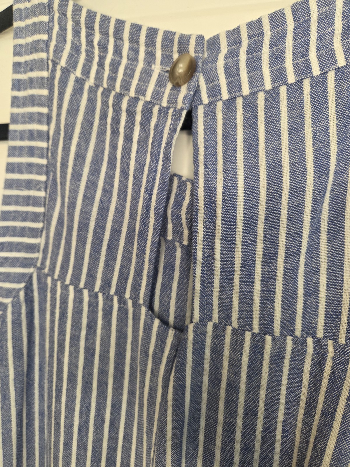 For Cynthia Linen Blend Striped Sleeveless Dress Sz Small Preloved