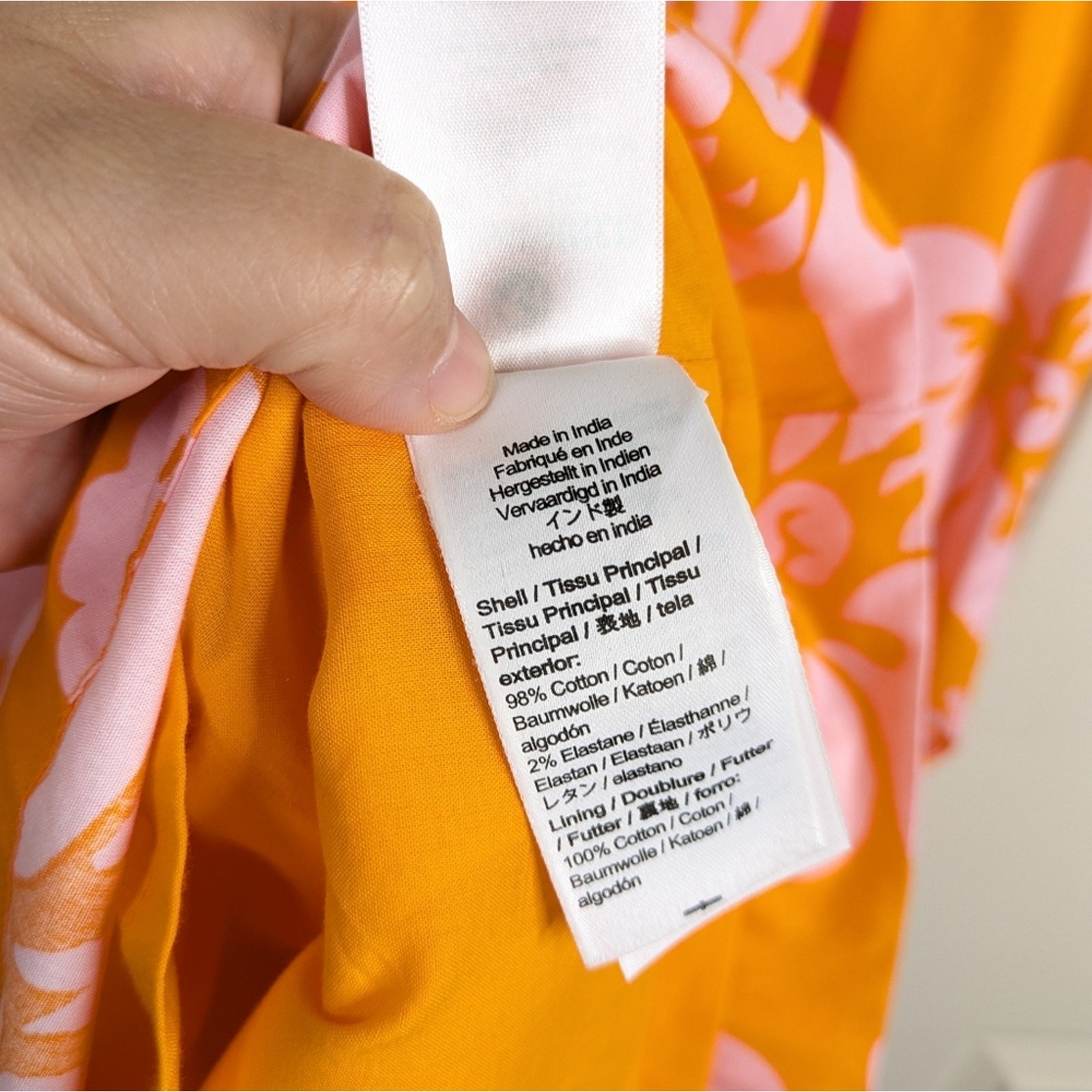 NEW J. Crew Hawaiian Halter Tie Neck Hibiscus Dress 6 Orange Resort Coastal