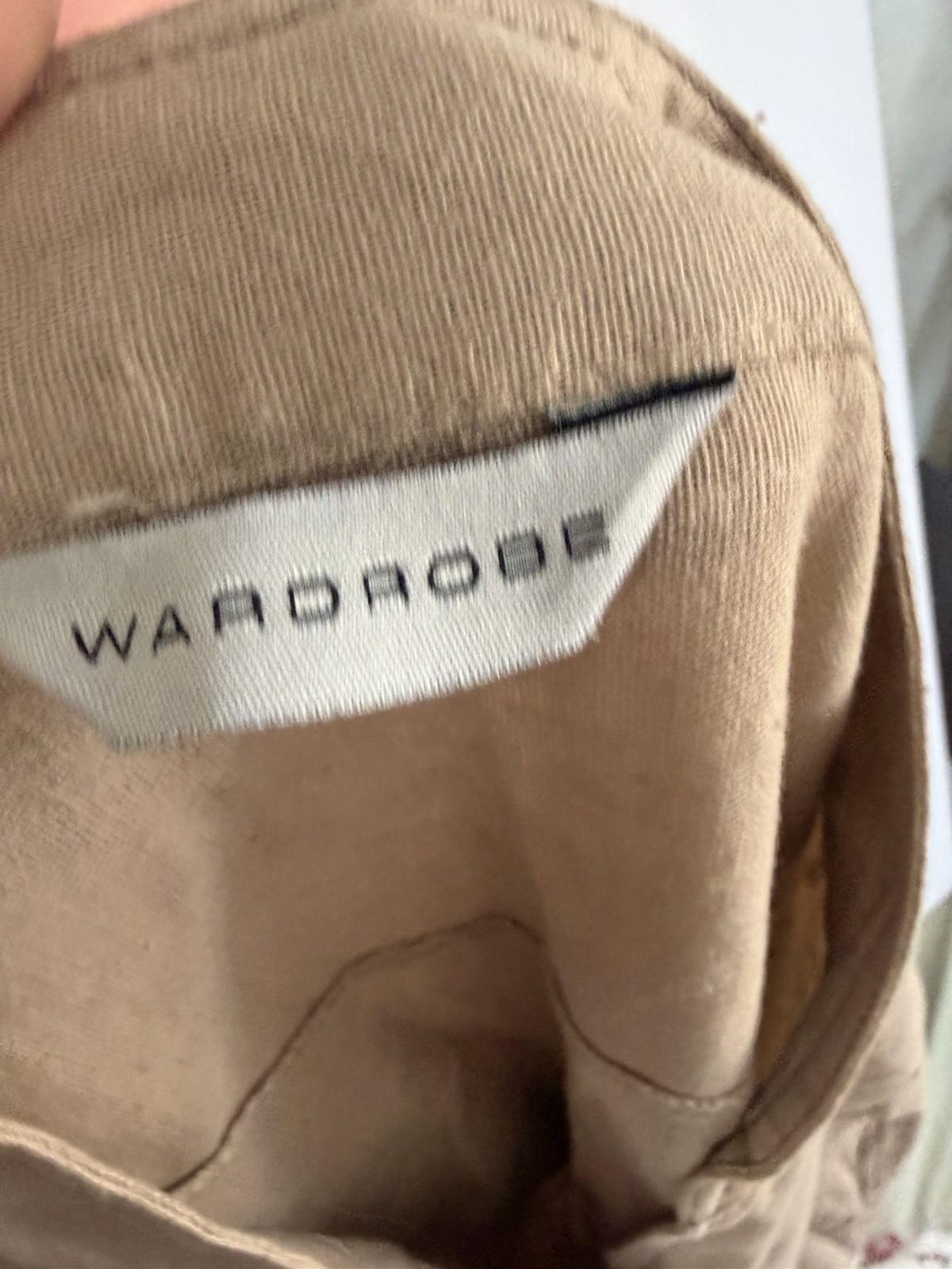 Wardrobe Linen Blend Button Down Dress Beige Oversized Shirt Plus UK 28 30