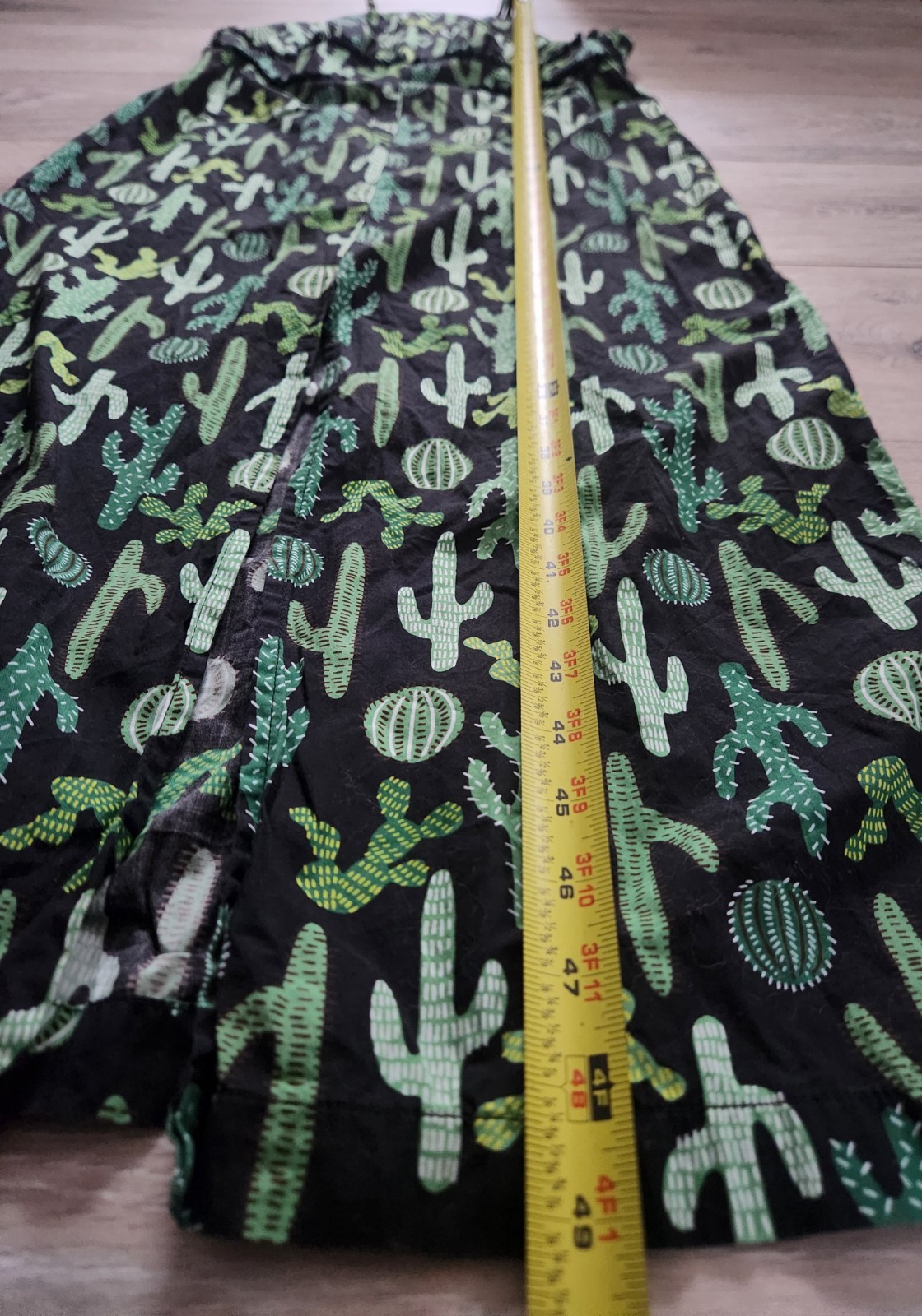 Pearl By Lela Rose Sleeveless Long Cactus Print Green Dress Back Zip Size 6