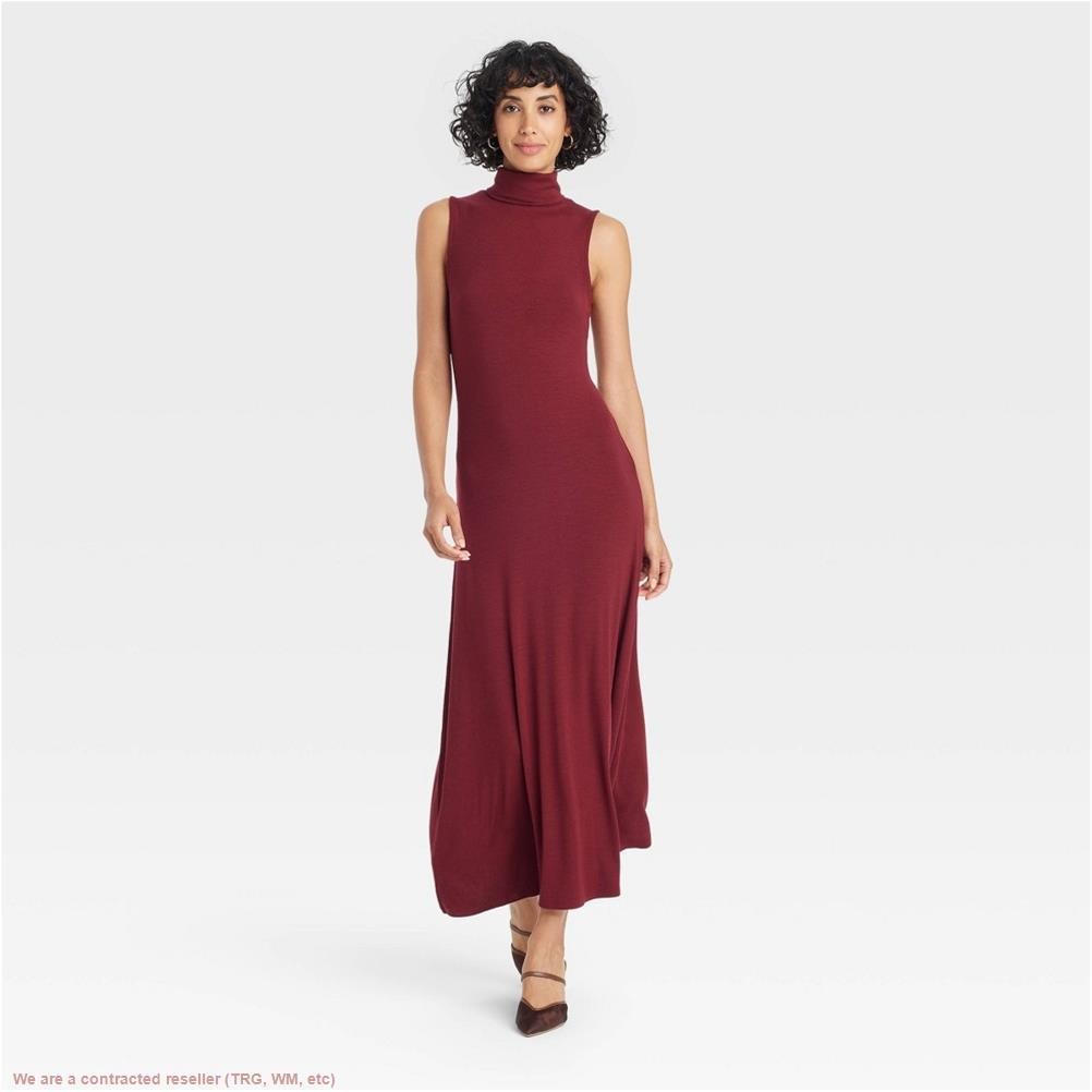 Women’s Knit Midi Shift Dress – A New Day Burgundy L *SEE DEAL!!!*