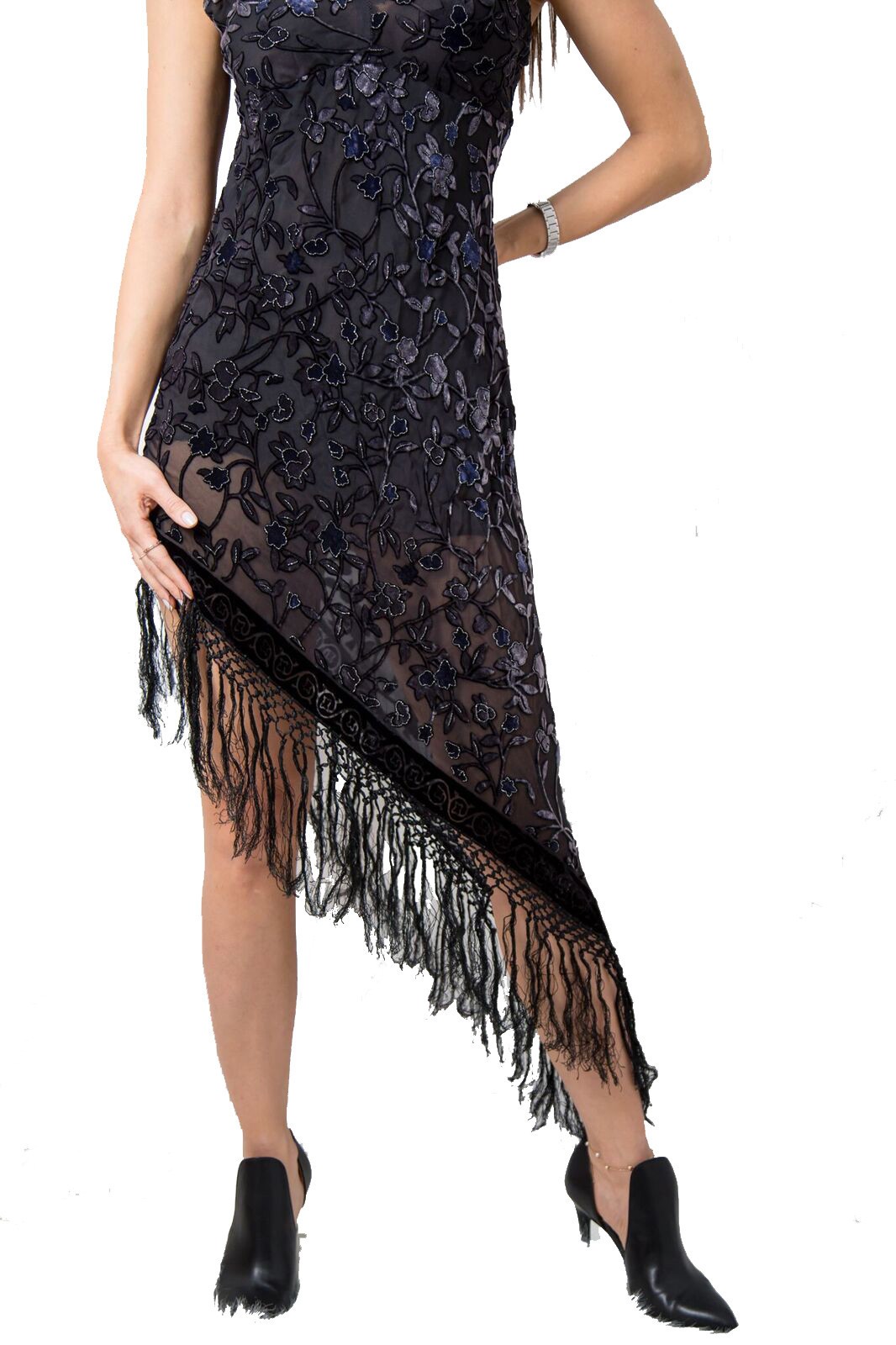 $3250 Authentic Rare DSQUARED2 Women’s Embroidered Metallic Silk Mini Dress 42