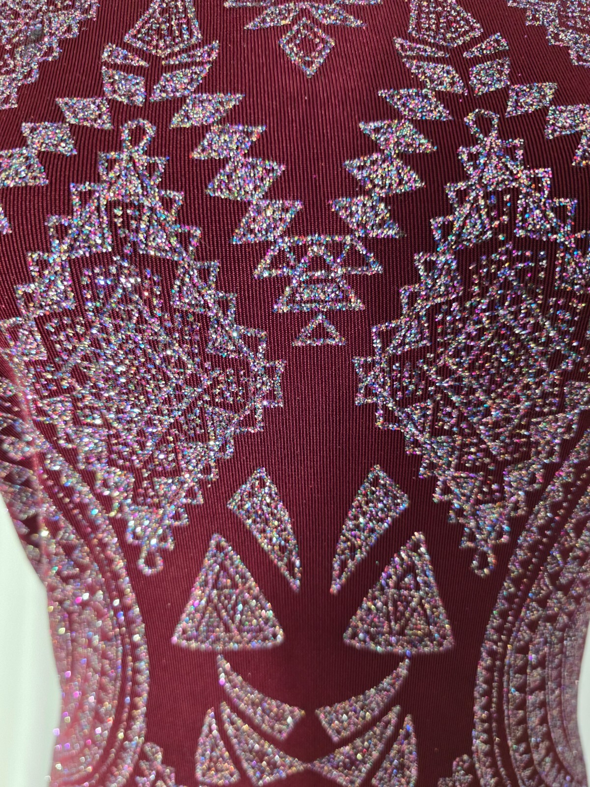Speech Less burgundy silver gliders women dress size 9 D282