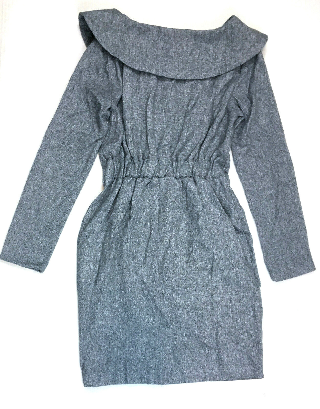 Cherrykoko Capelet Button Down Sheath Dress, Gray, One Size MSRP $60.90
