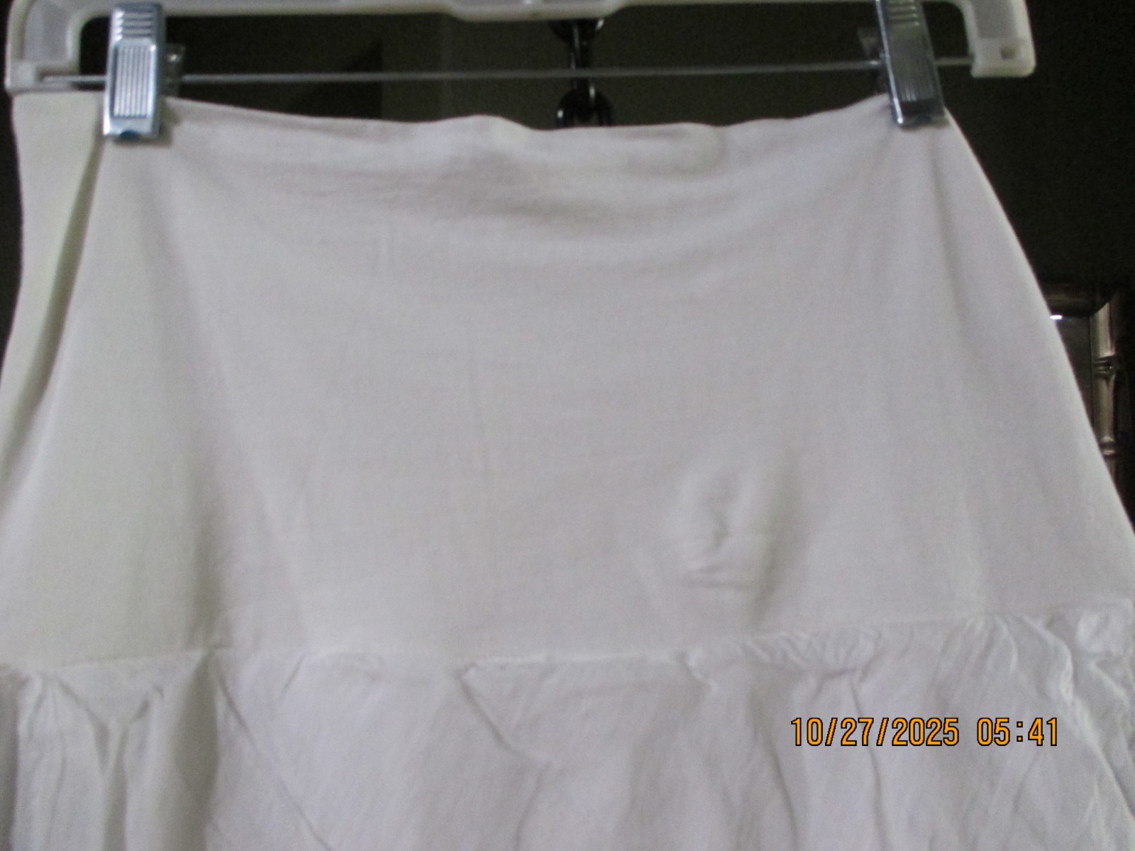 NWT BLOOM! MADE IN ITALY! WHITE BOTIQUE LONG STRETCH DRESS FLAT RUFFLES DOWN OS