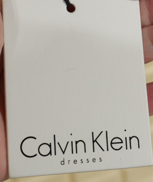 NWT SHARP CALVIN KLEIN SPARKLING STRIPED MEDIUM L/S BLENDED FABRIC SWEATER DRESS