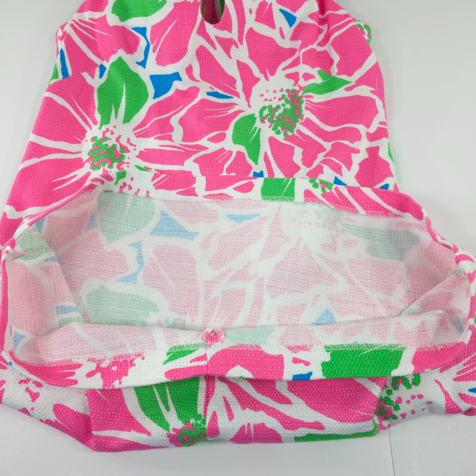 JUST TAYLOR PINK FLORAL PRINT SHIFT MINI DRESS WOMEN’S SIZE 8 SLEEVELESS STRETCH