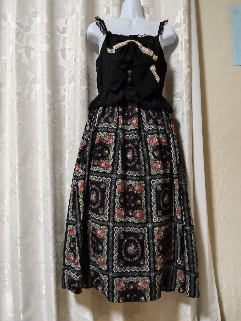 axes famme floral print dress, fairy grunge, forest girl, lolita.