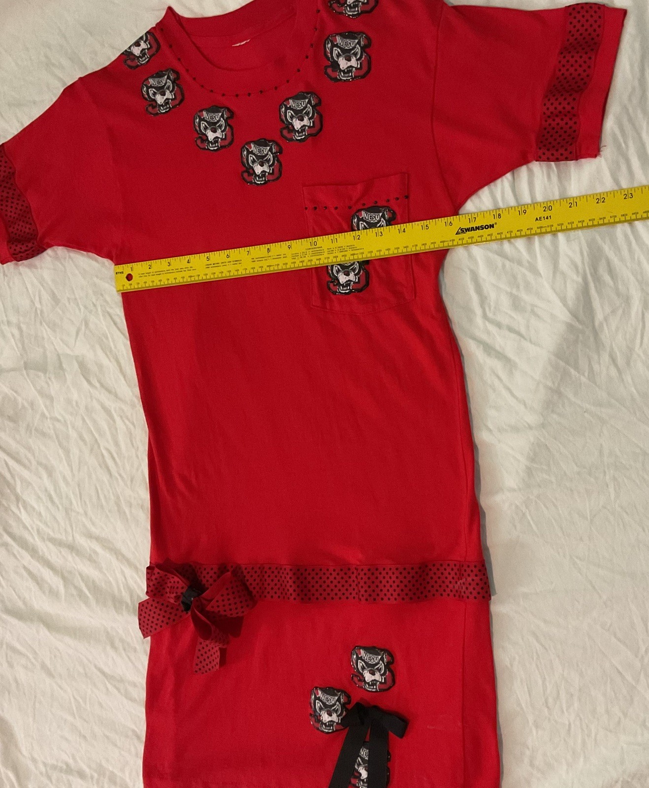 NC State Wolfpack Mini Dress Wmn College Student Gameday Cotton Handmade NCSU
