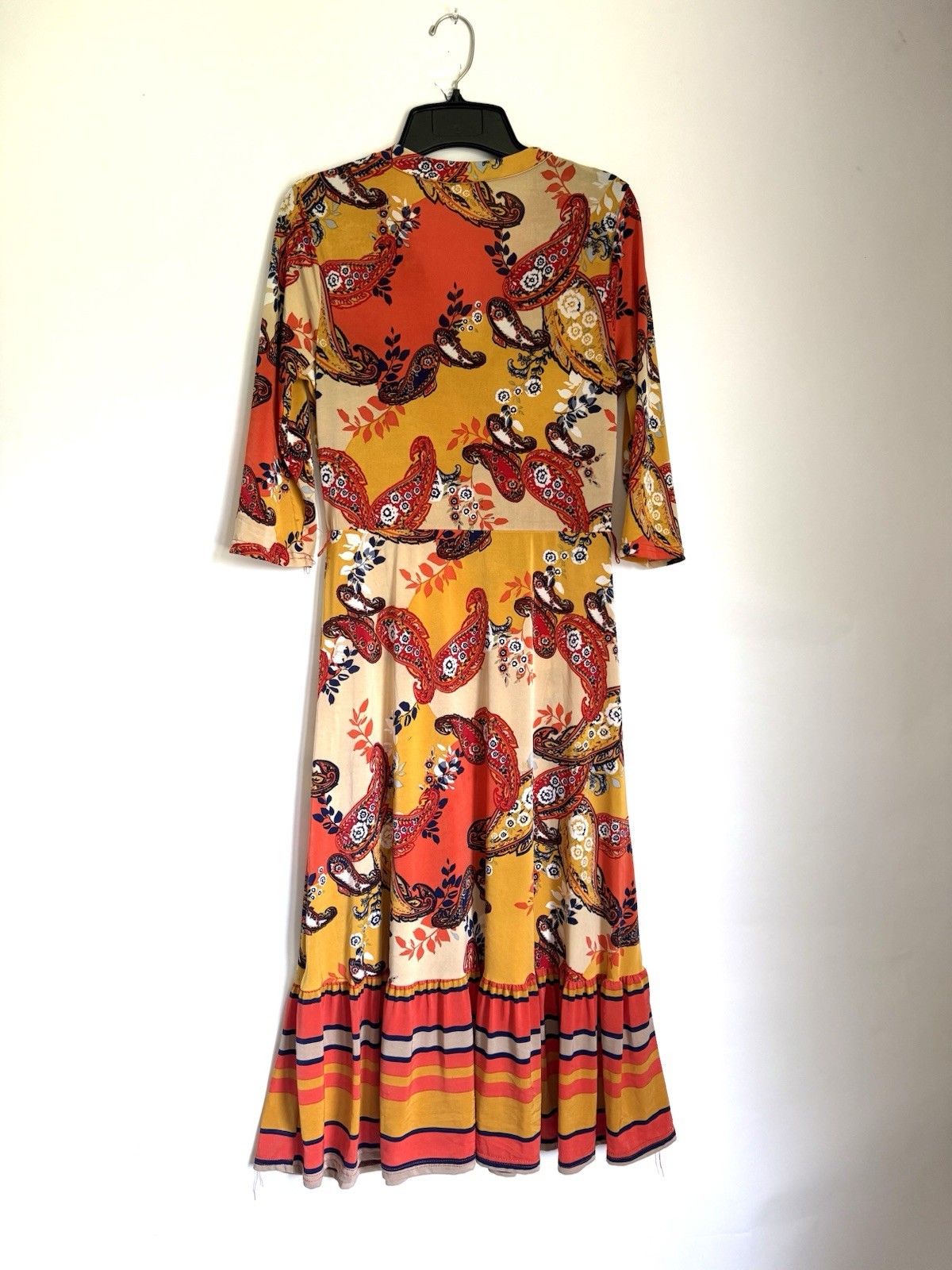 Mile Gabrielle Women S Vibrant Multicolor Paisley Madi Dress missing belt BOHO