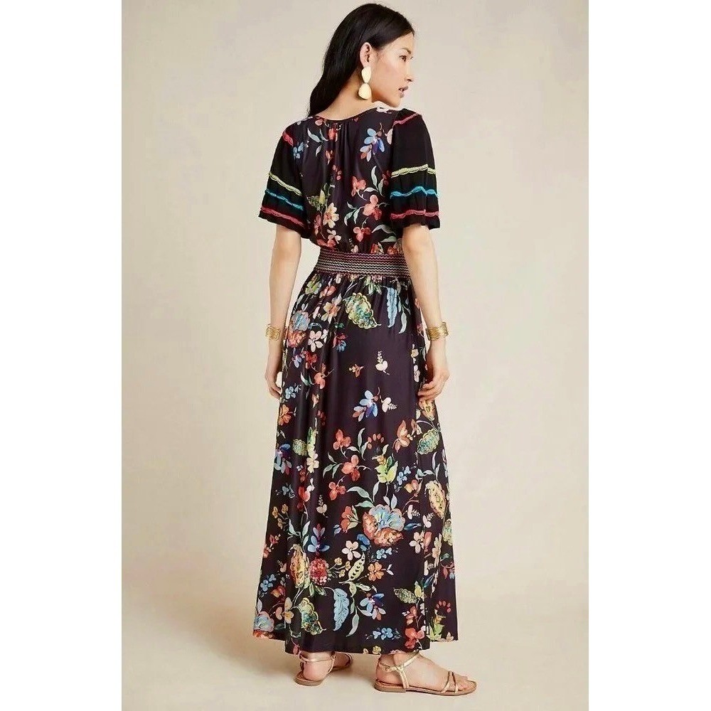 NWT!! Anthropologie ALDOMARTINS Catalonia Floral Paisley Maxi Dress Medium