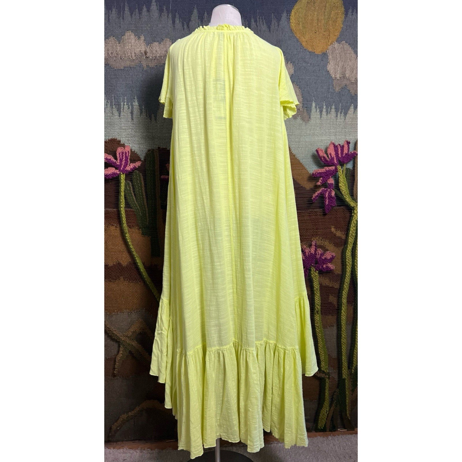 Devotion Twins High Low Neon Lime Maxi Dress S