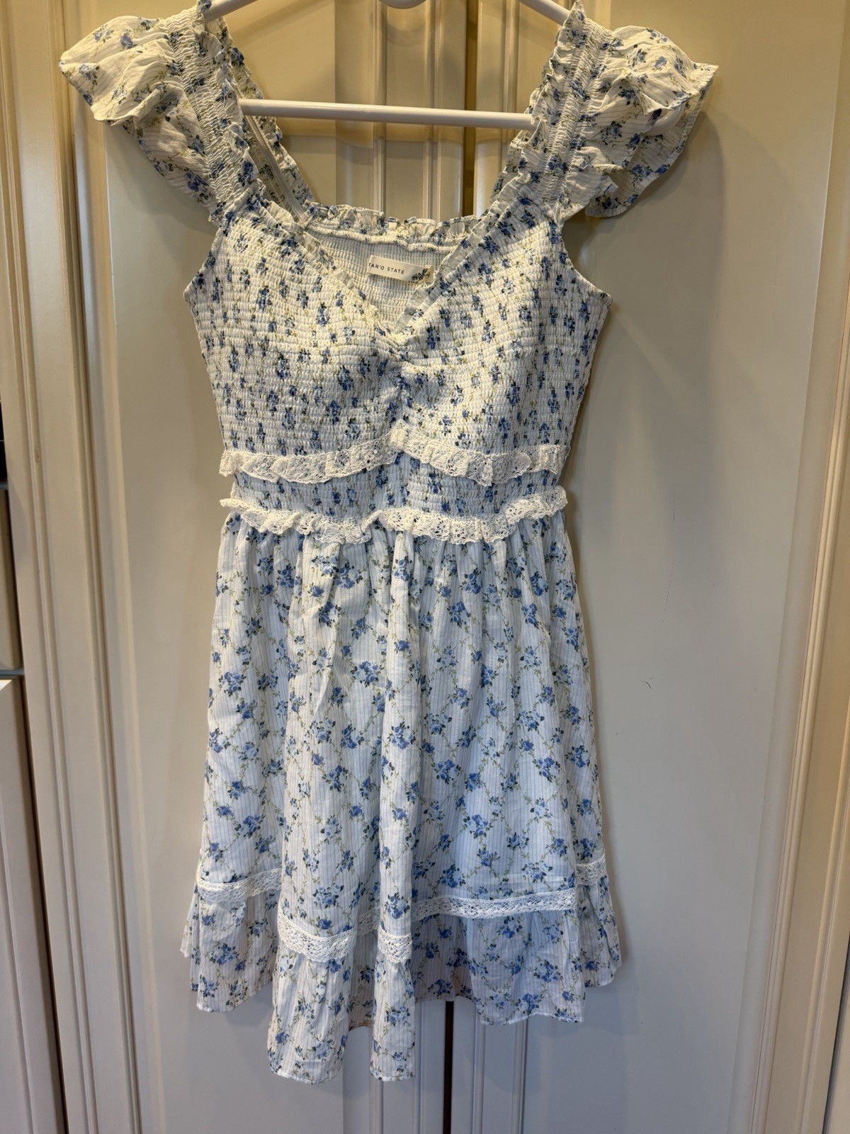 altar’d state Mini dress Blue Floral Size Xxs