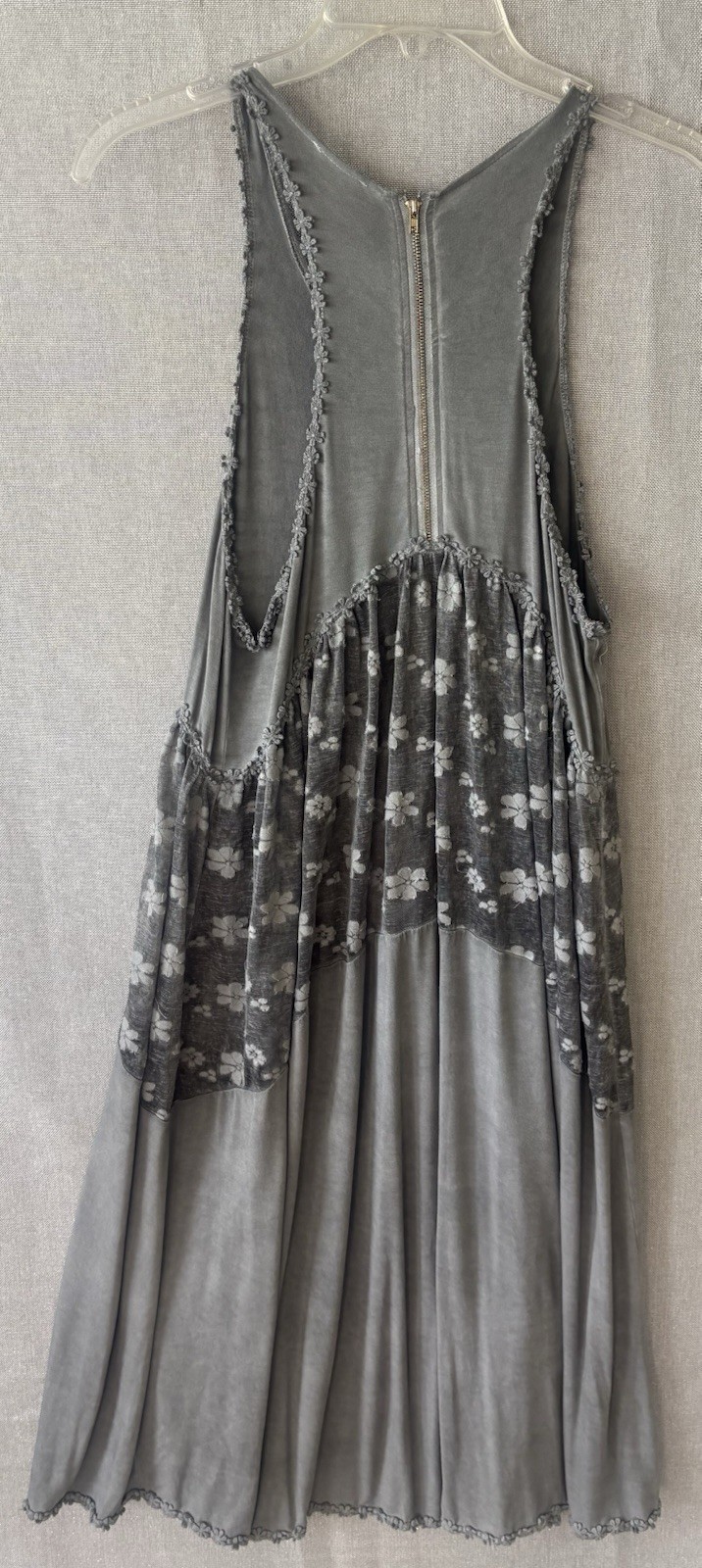 POL 3 Button Open front dress, Duster, Size small, lace insert Wear open or Clad