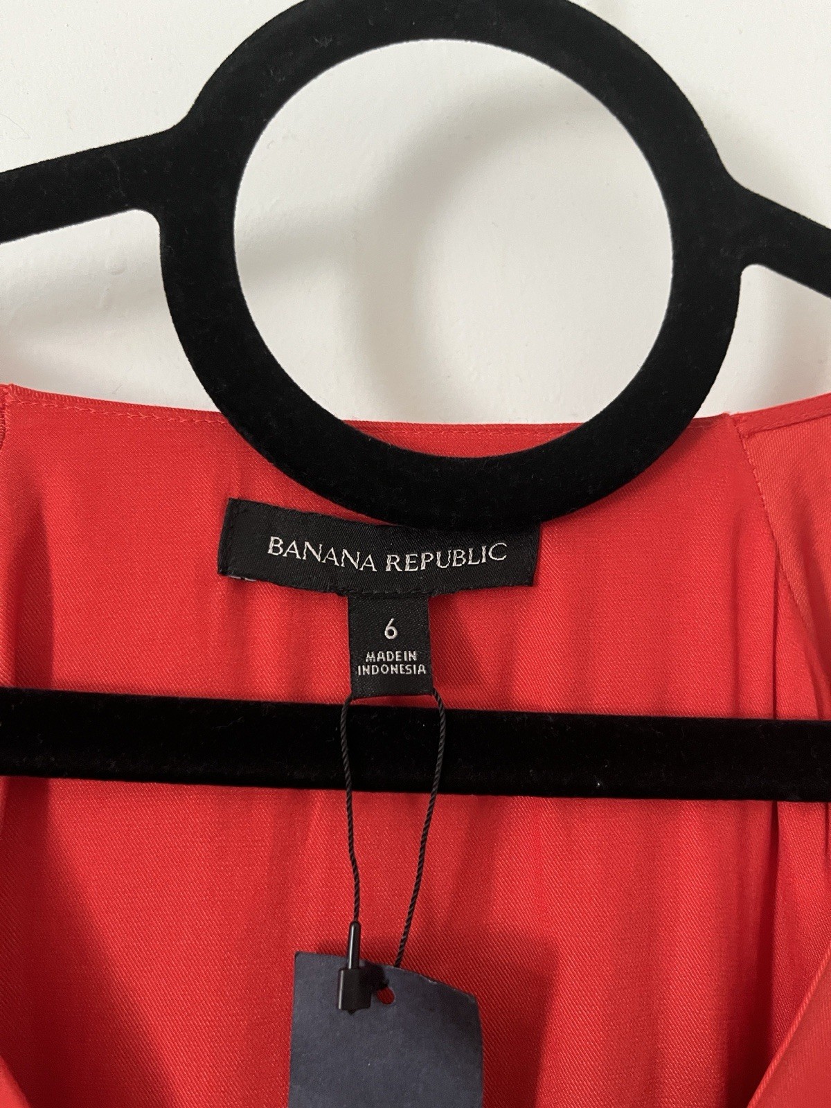 Banana Republic Red Solid V-Neck Pleated Bishop Long Sleeve Maxi Dress 6