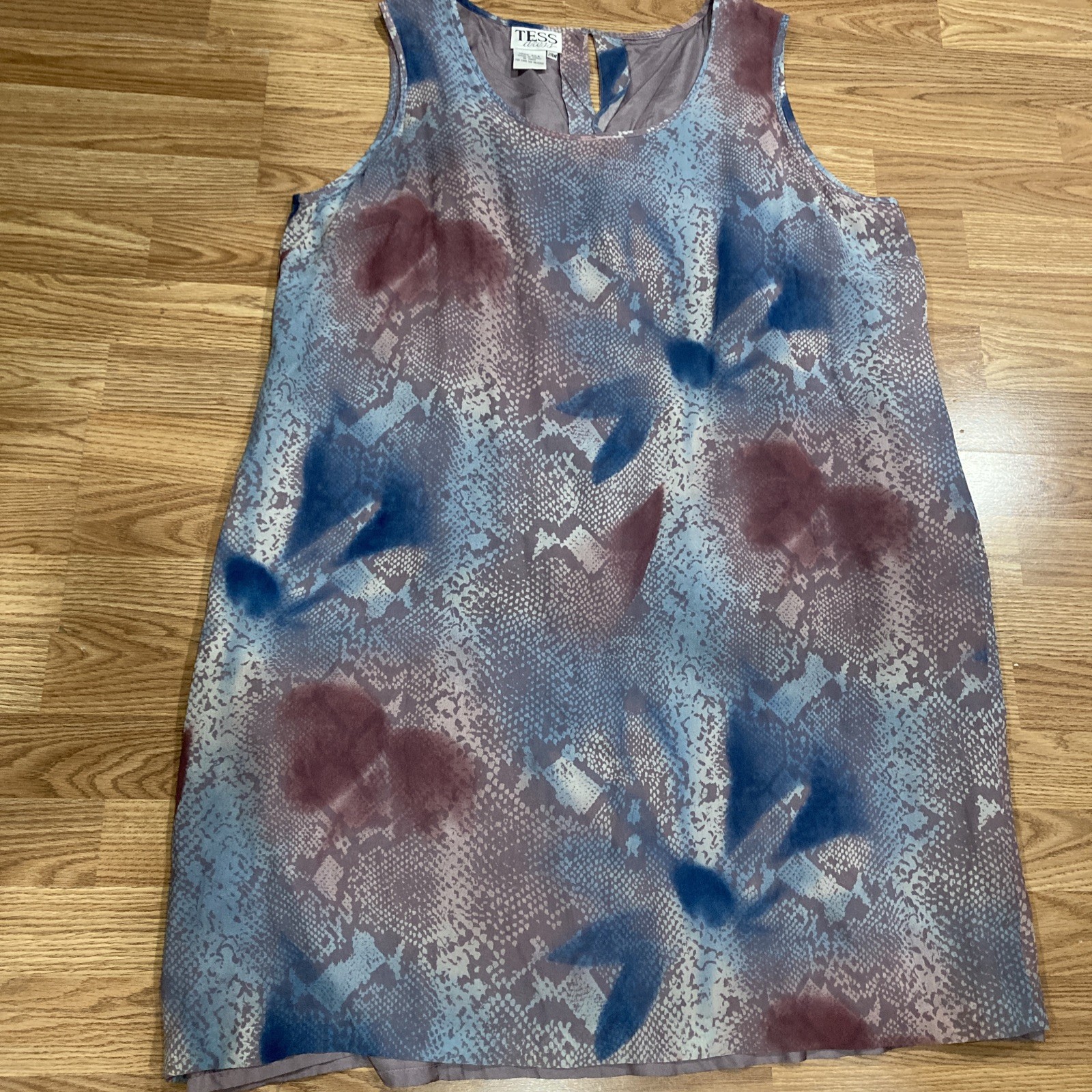 Tess Dress 100% Silk Sleeveless Lined Dress Size 24W