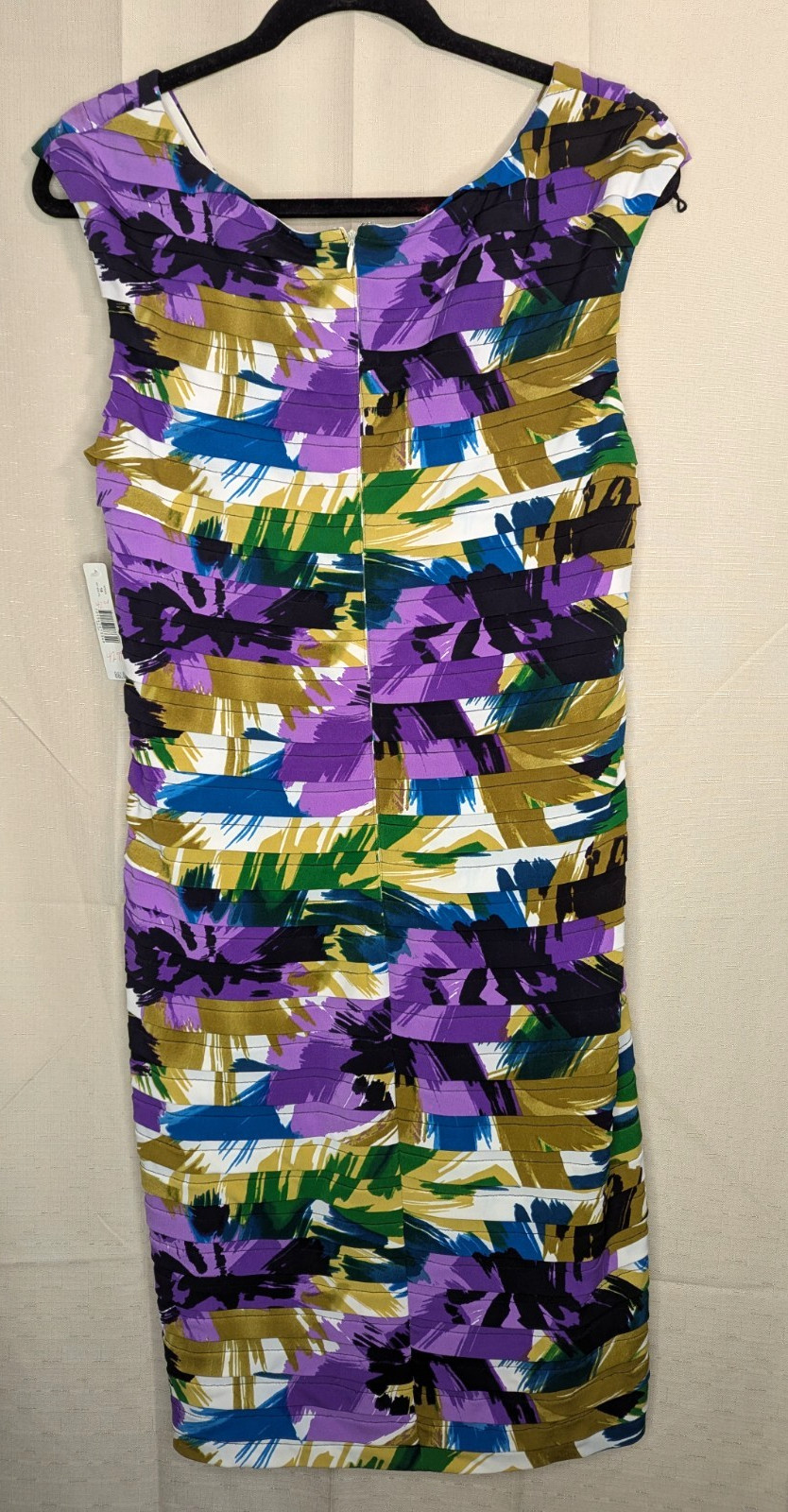 New Directions Women’s Size 14 Multicolor Stretch Sleeveless Sheath Dress