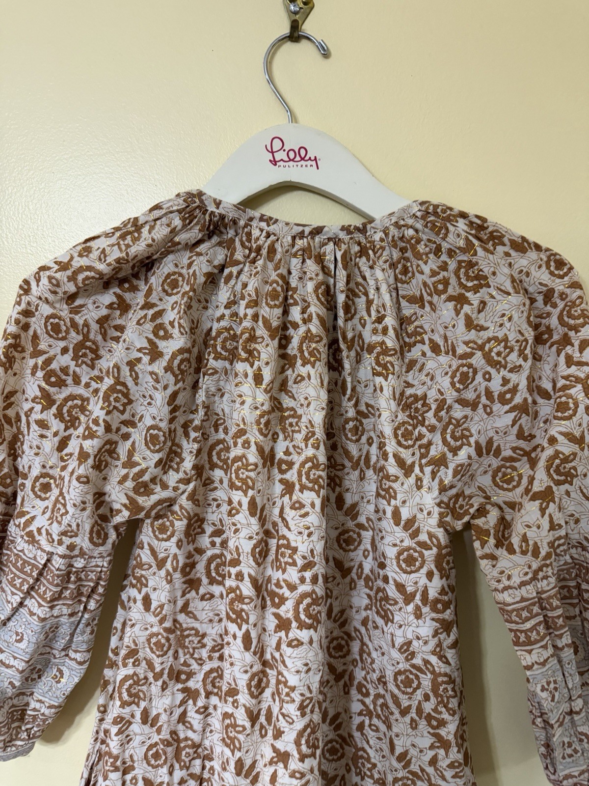Cleobella Rosy Mini Dress XS Tamil Block Print Blouson Sleeves Cottagecore Boho