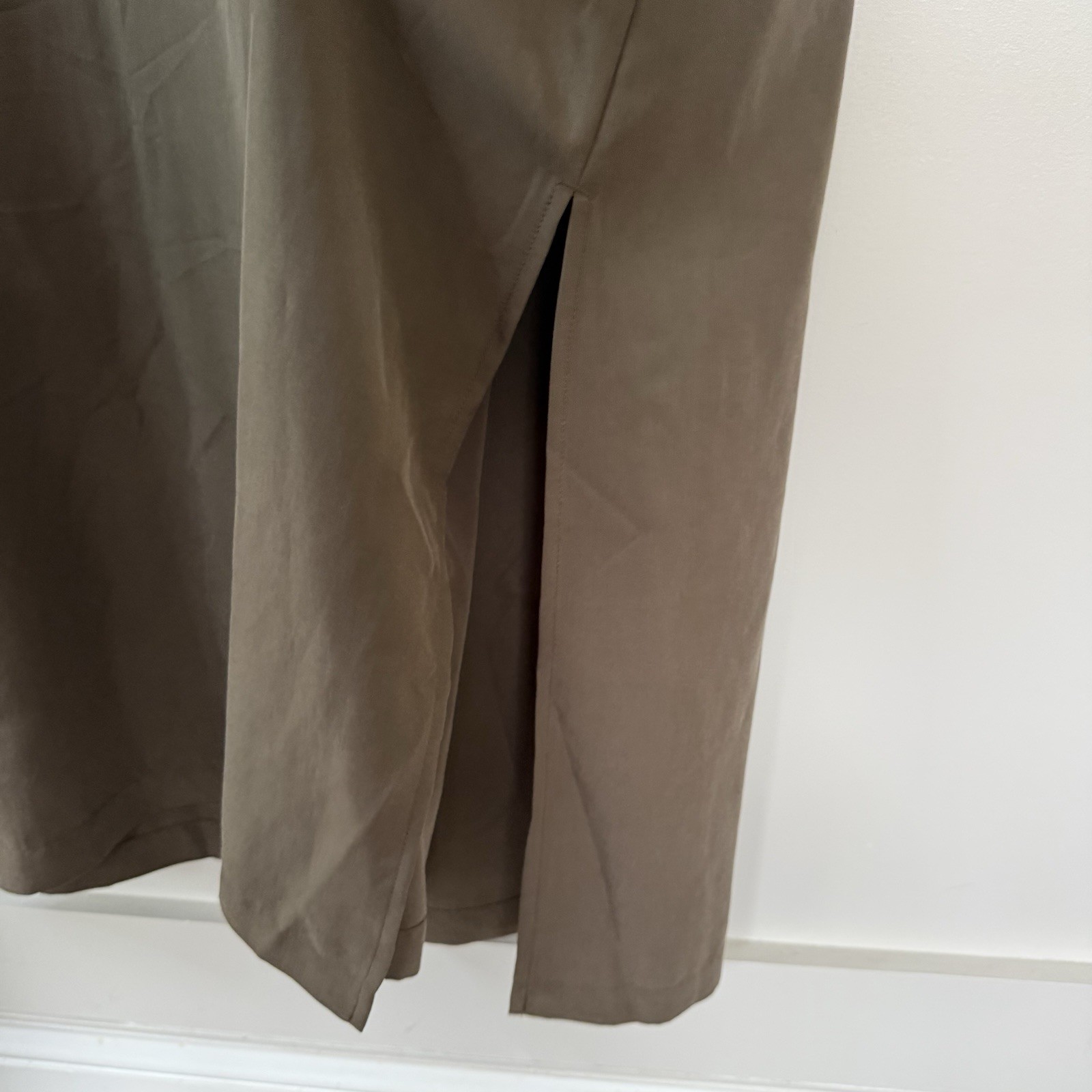 Old Navy NWT Waist-Defined Utility Midi Shirt Dress XL Tall Green Gorpcore