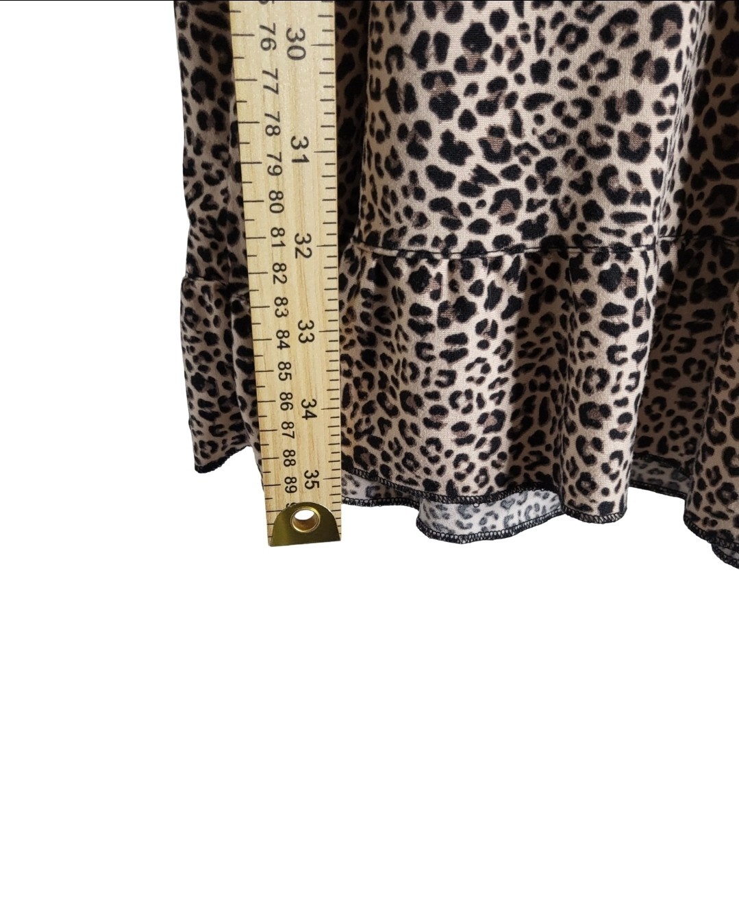 Rene Rofe Sleepwear Leopard Print Mini Dress Adjustable Straps Size M