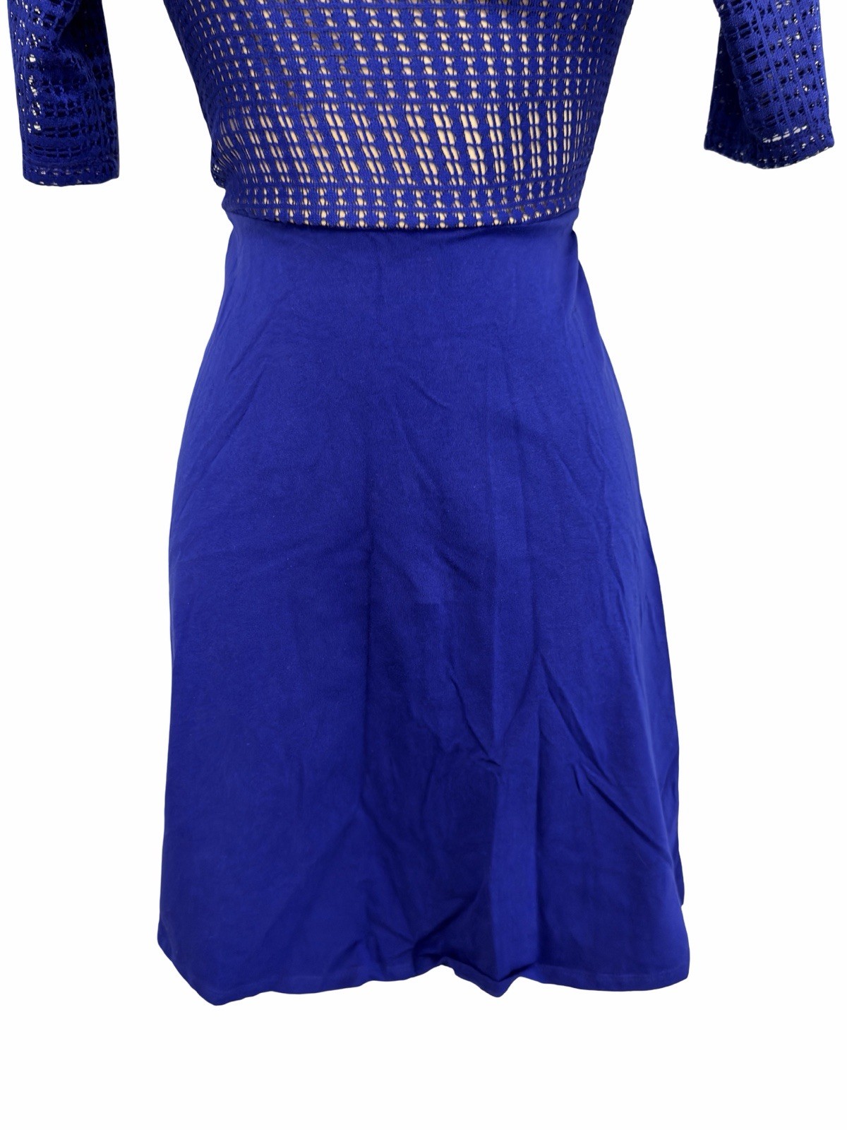 Dorothy Perkins Blue Lace Overlay Skater Dress UK 10