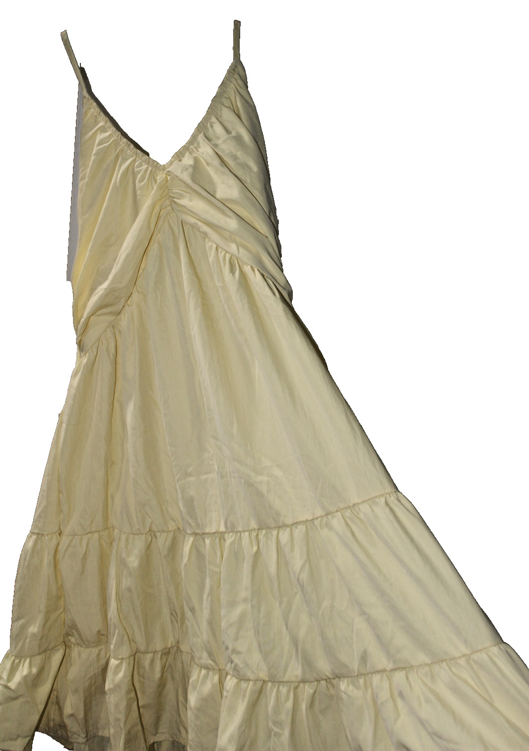 Pastel tiered halter top midi dress flowing and comfortable