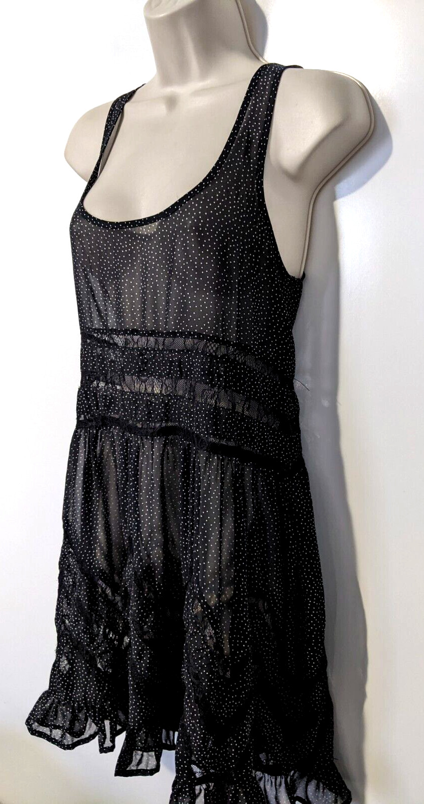 Stella Laguna Beach Women’s Dotted Sheer Dress Sz Small Polyester/Nylon Blend
