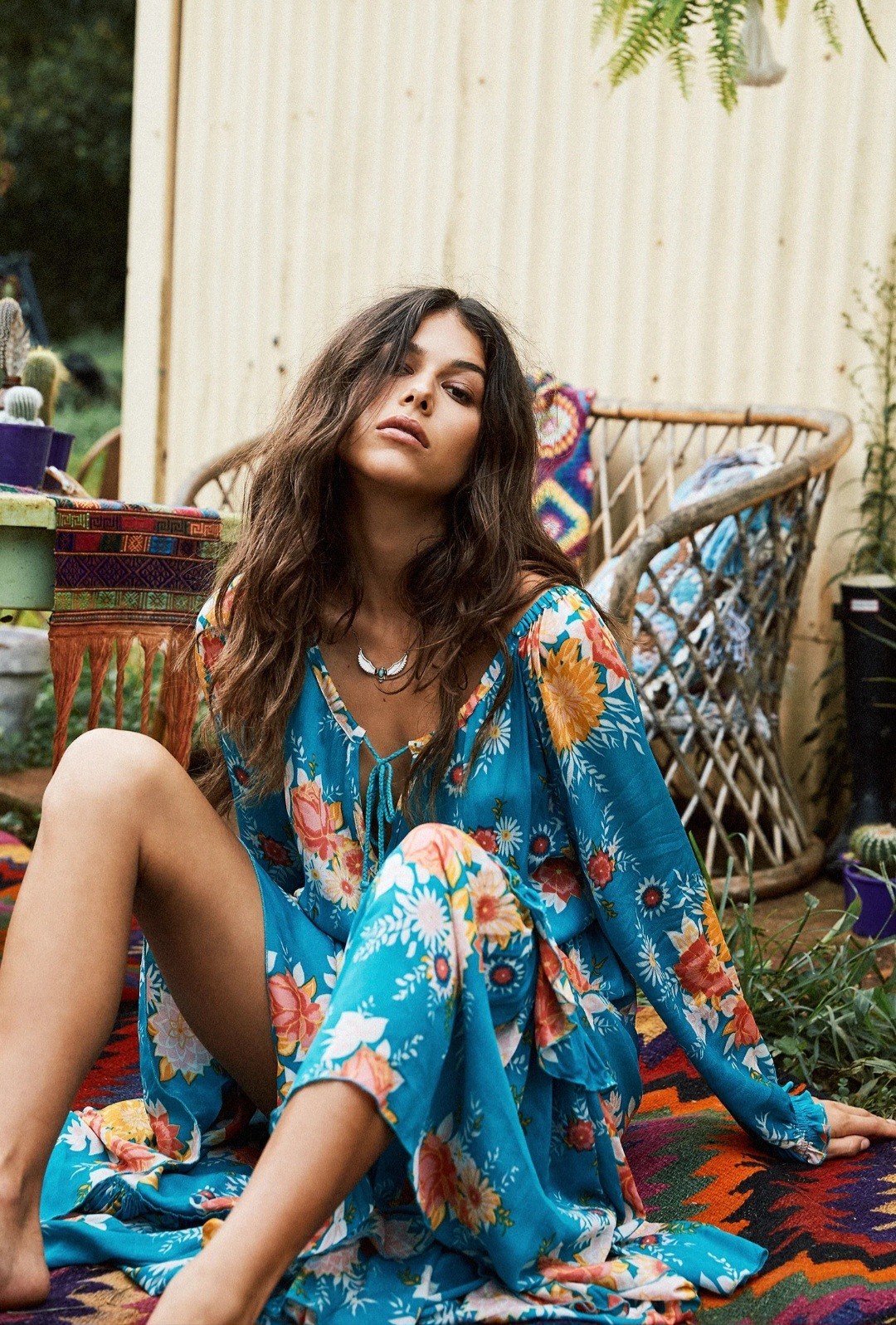 🦋Spell And The Gypsy L Jagger Teal Gown AS NEW