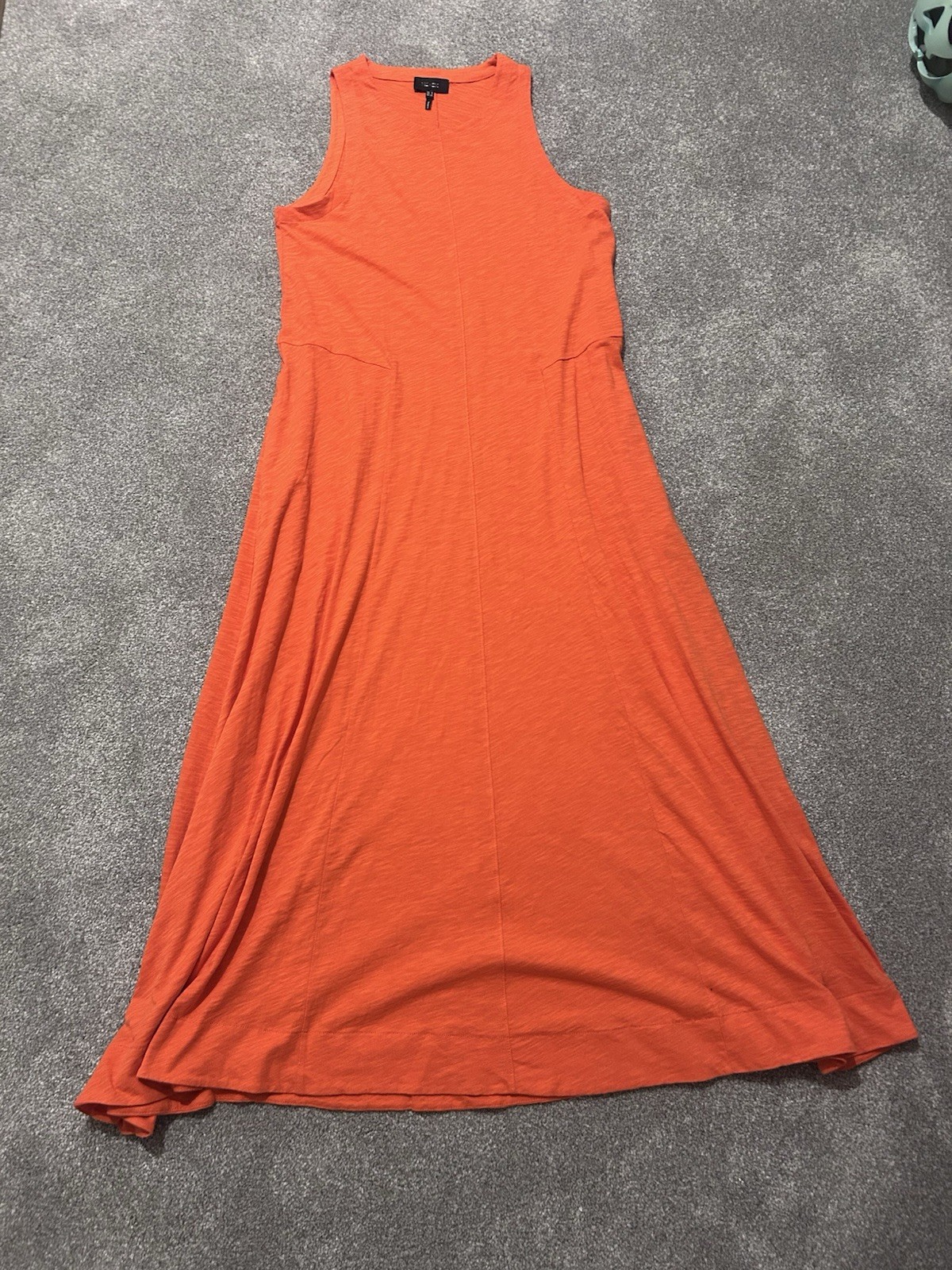 ME+EM Orange Cotton Slub Knit Tank Maxi Dress Size UK 8 New Without Tags Summer
