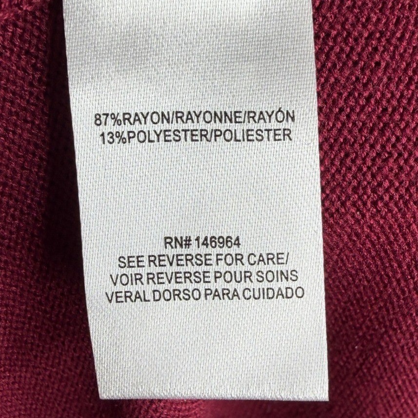 NWT Maia Womens Long Sleeve Midi Sweater Dress Size XL Wine Red