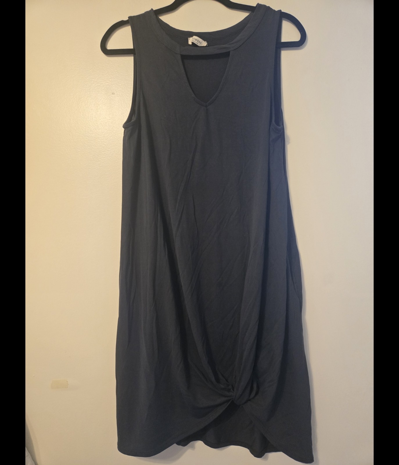 Promesa Size M Modal Super Soft Classic Black Tank Dress Made In USA Casual