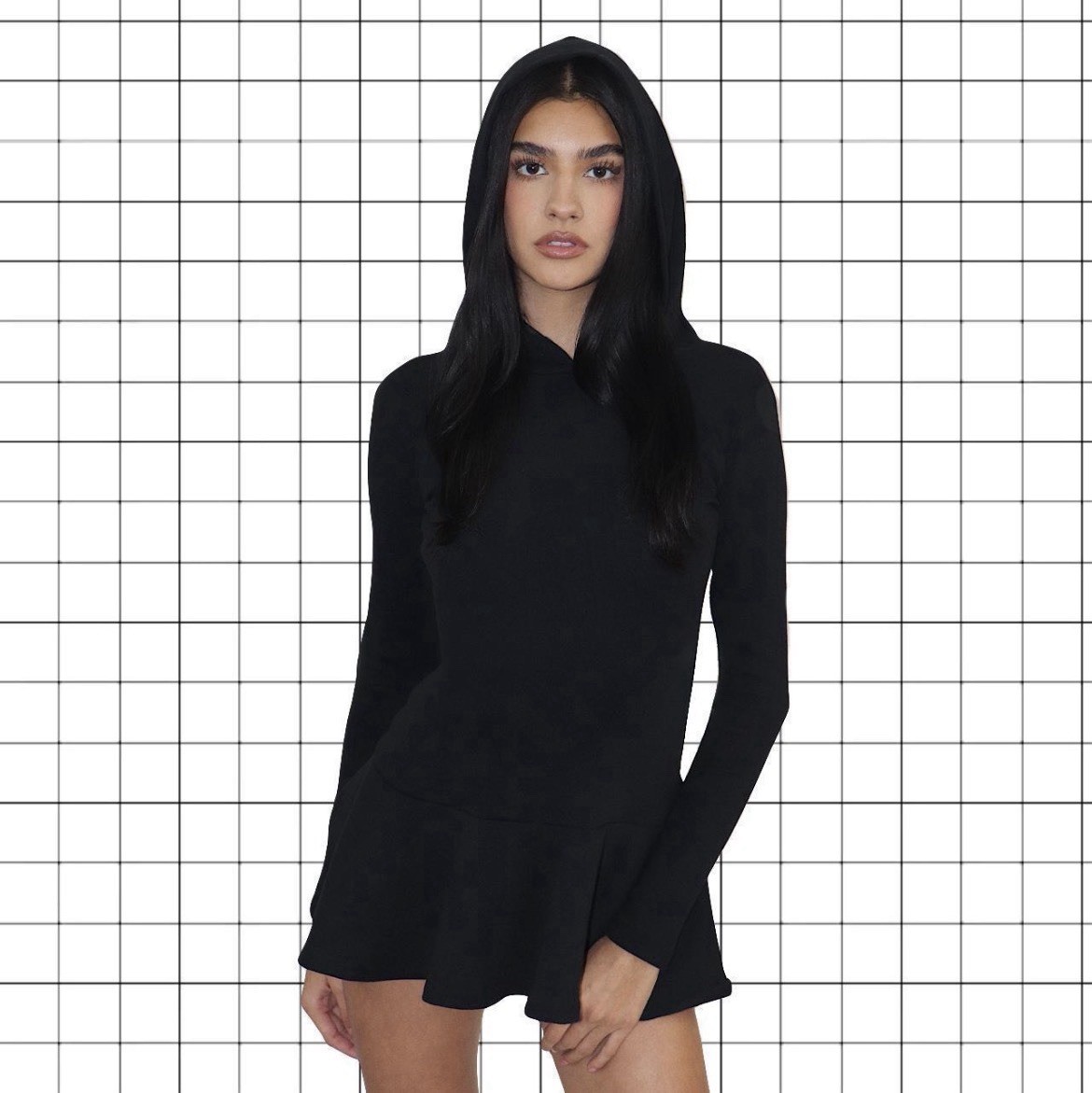 Los Angeles Apparel Long Sleeve Hooded Dress