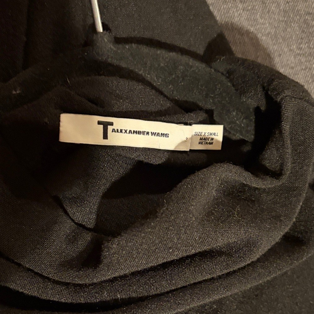 T by Alexander Wang Black Sleeveless Turtleneck Maxi Dress Sz XS
