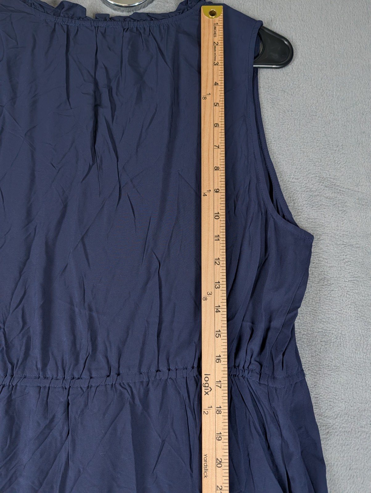Gap Factory Womens Large Tall Navy Sleeveless Tiered Dress NWT Casual Boho Midi